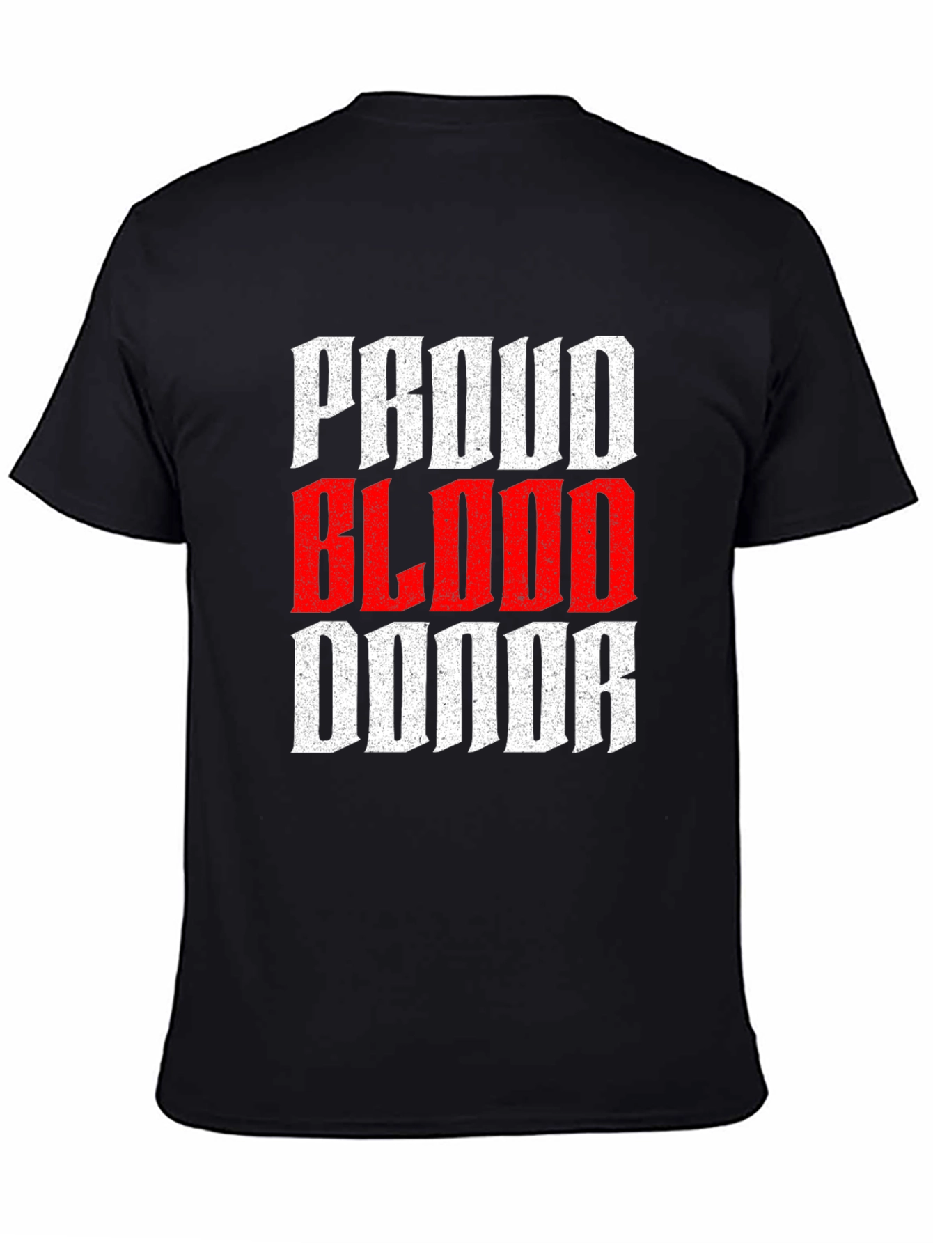 Black Proud Blood Donor Graphic Tee - Stylish & Supportive view 4