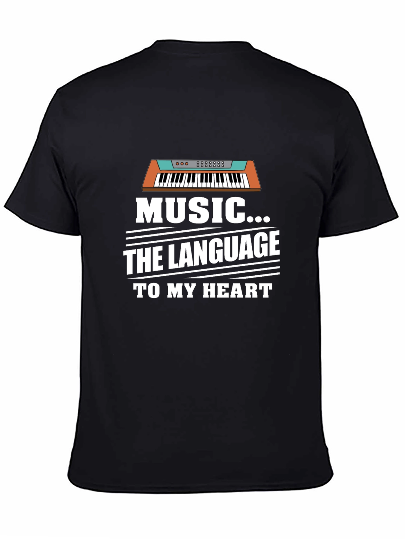 Black Music is the Language to My Heart T-Shirt view 4