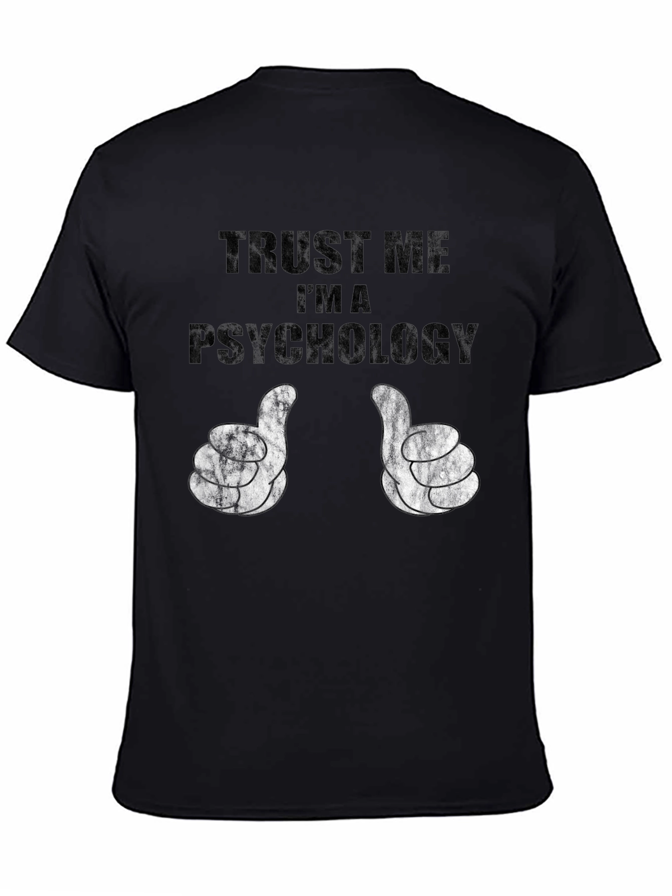 Black Trust Me I'm a Psychology T-Shirt view 4