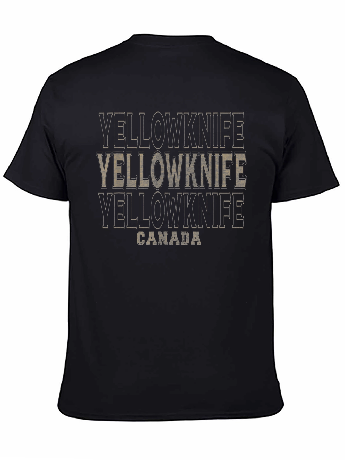 Black Yellowknife Canada Graphic T-Shirt view 4