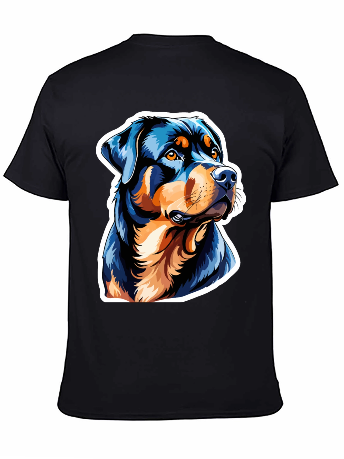 Rottweiler Graphic Tee - Black Cotton Blend - 4