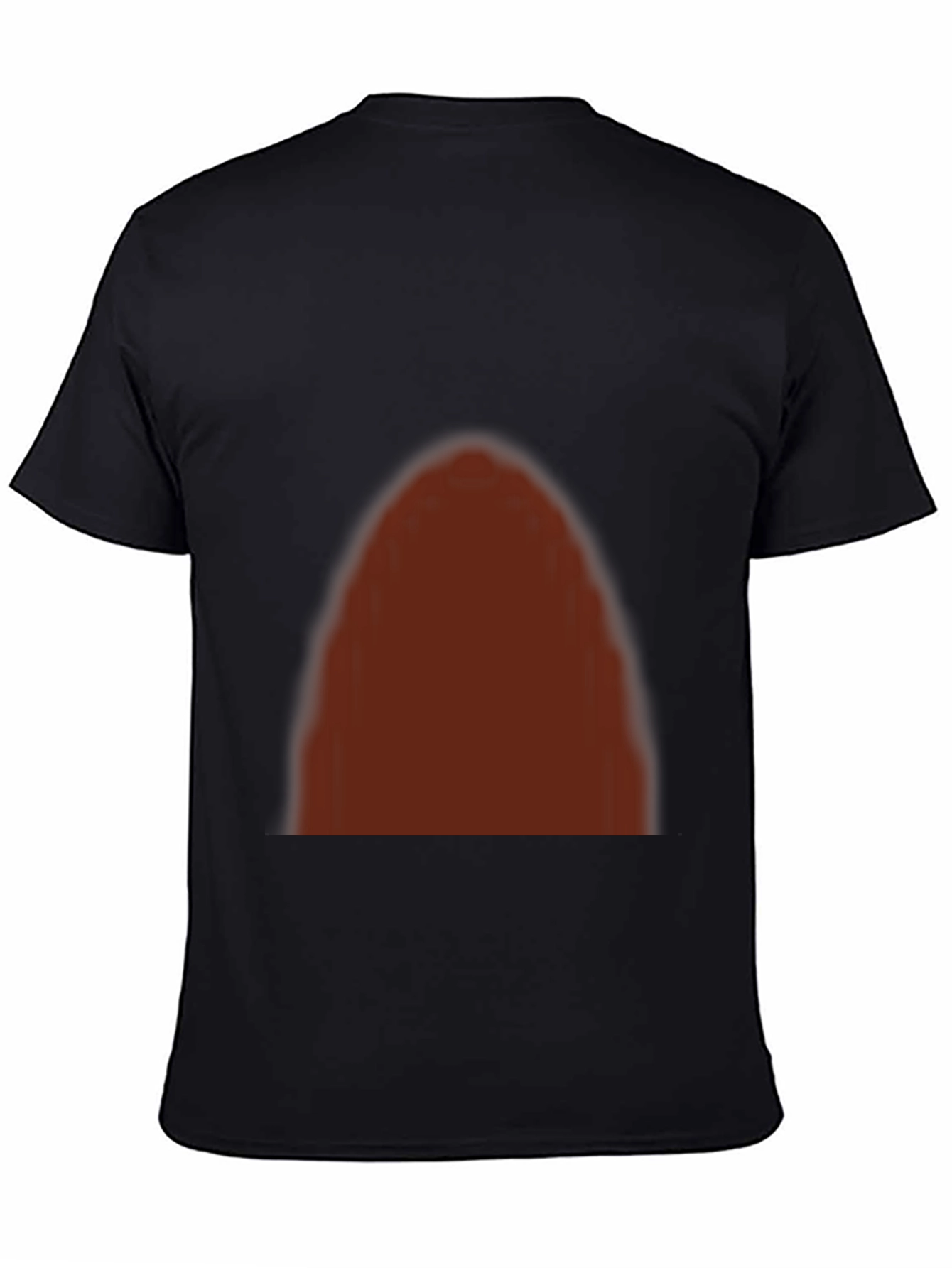 Black Men's Basic Black Short Sleeve T-Shirt view 4