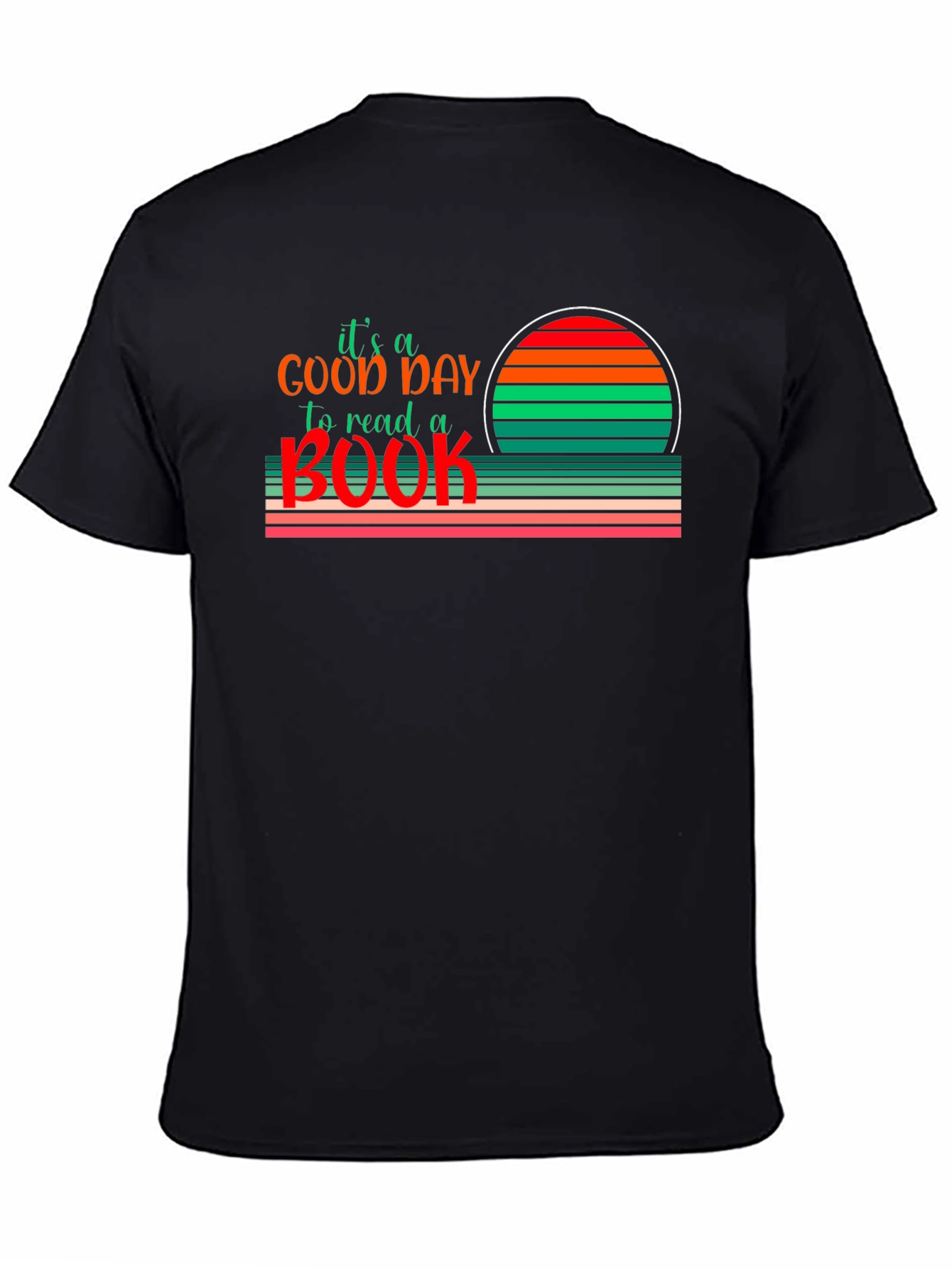 Black It's a Good Day to Read a Book Graphic T-Shirt view 4