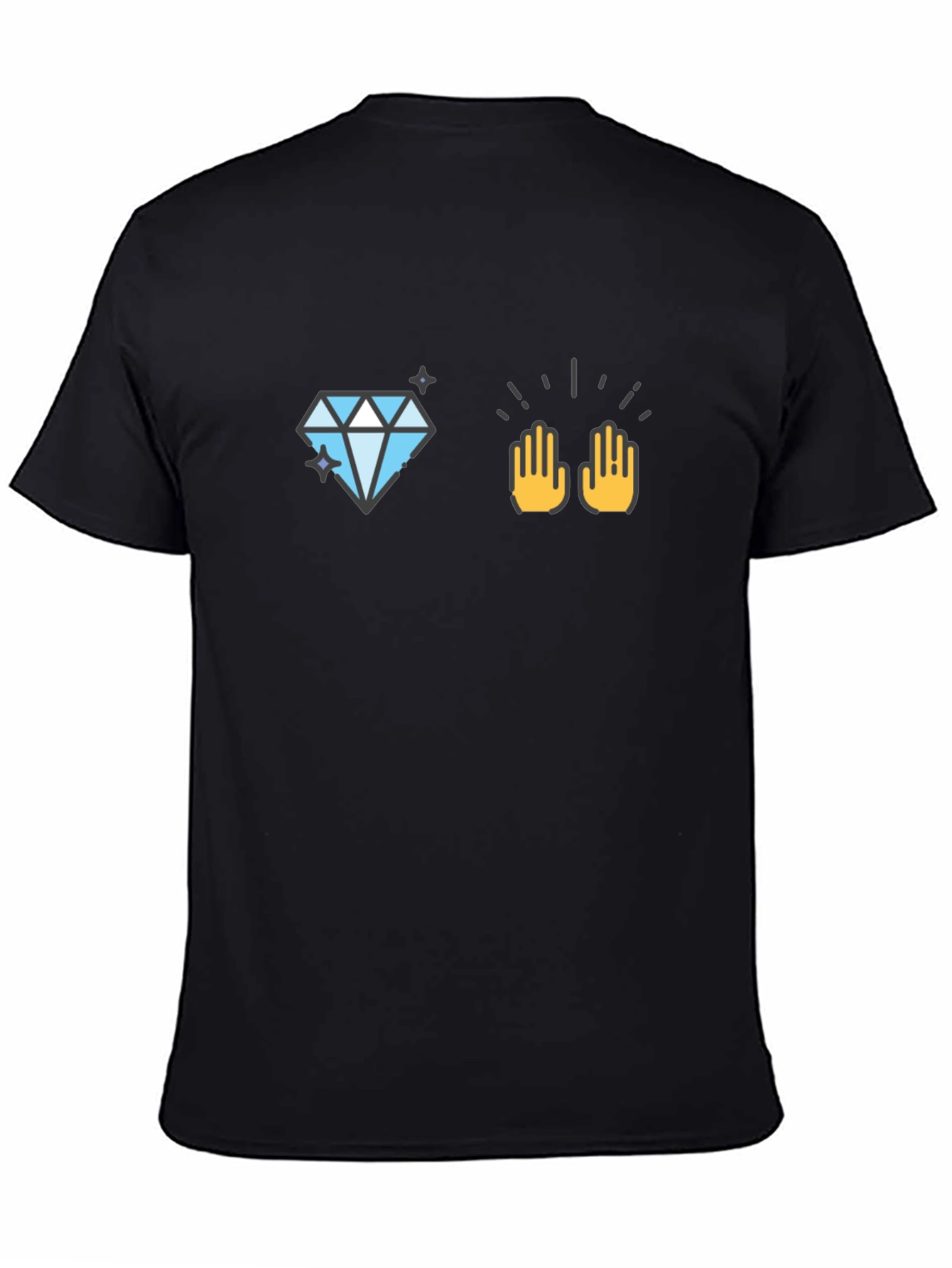 Black Diamond Hands Black T-Shirt - Premium Graphic Tee view 4