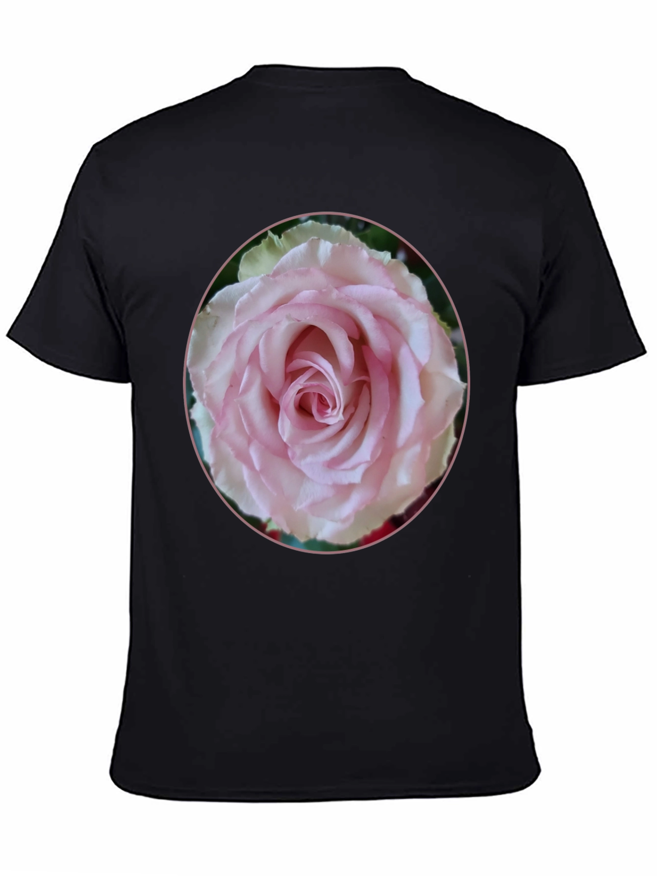Black Rose Graphic Tee - Black, Stylish Floral Design view 4