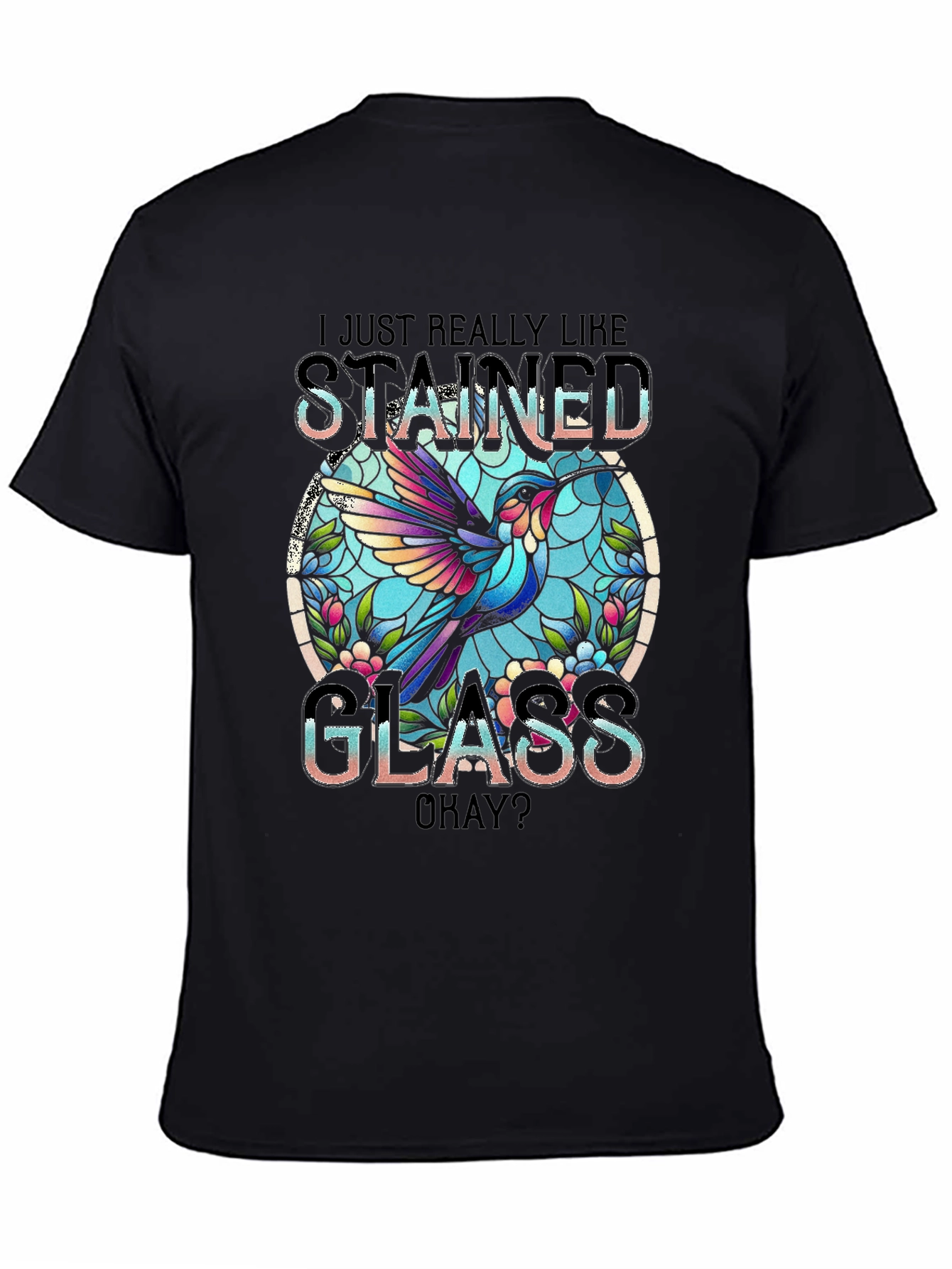 Black Stained Glass Lover's T-Shirt view 4