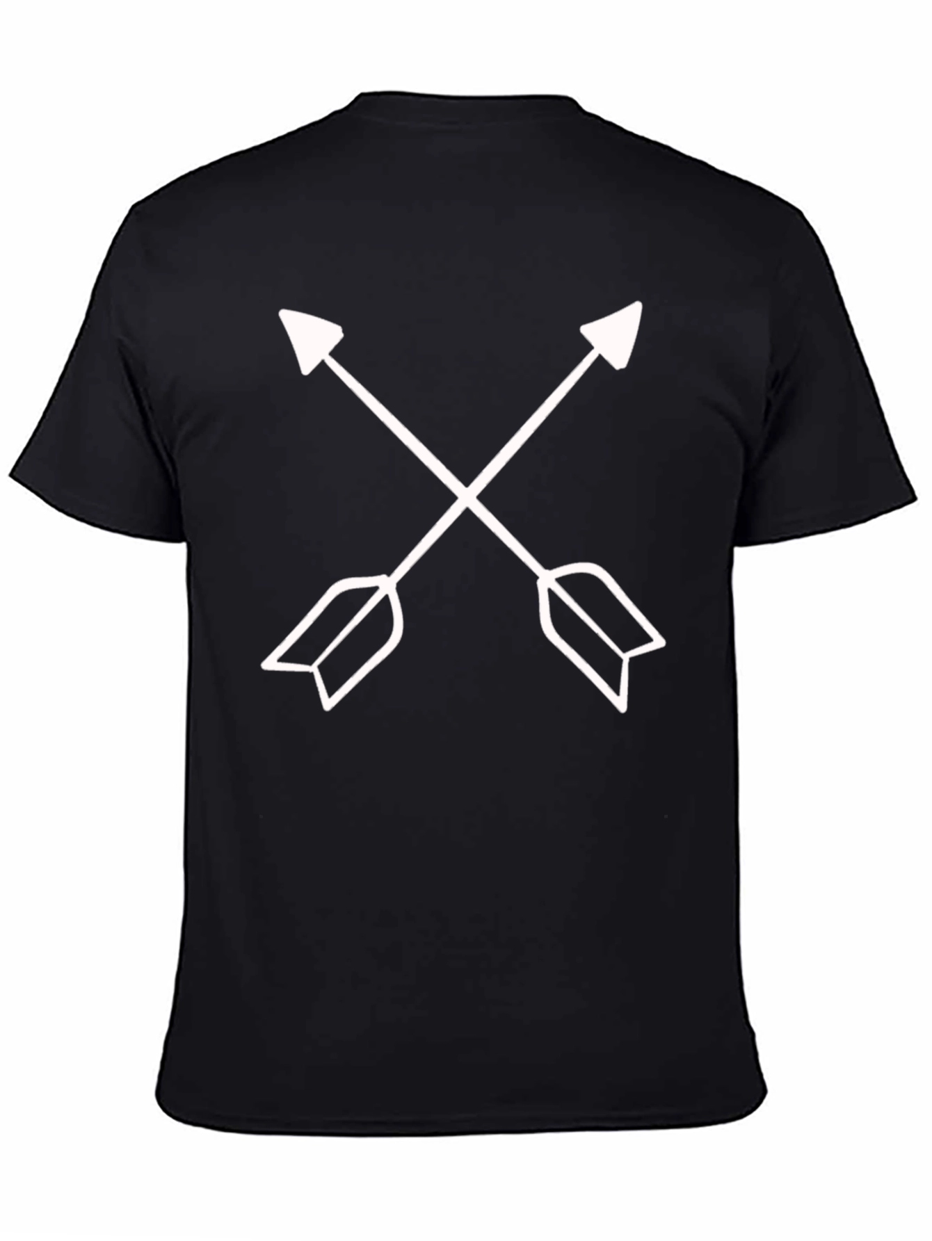 Black Crossed Arrows Graphic Tee - Black view 4