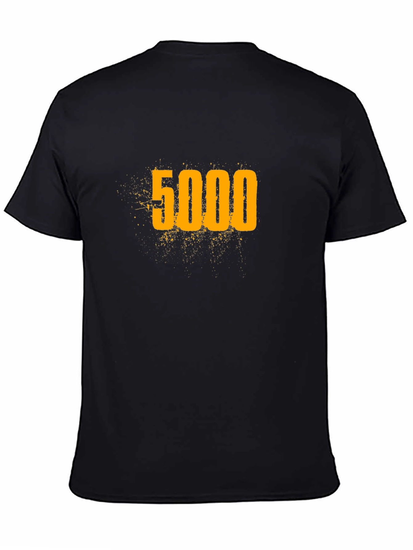 Black 5000 Graphic Tee - Black Cotton Blend T-Shirt view 4