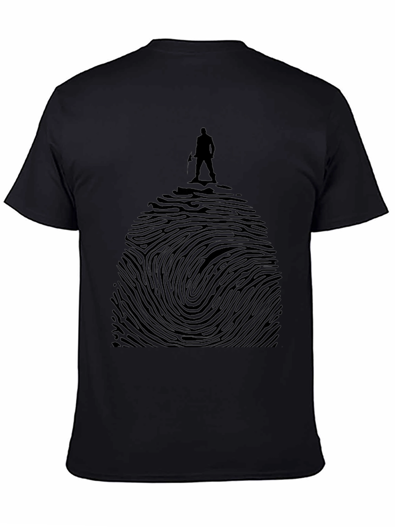 Black Fingerprint Mountain Climber Graphic Tee view 4