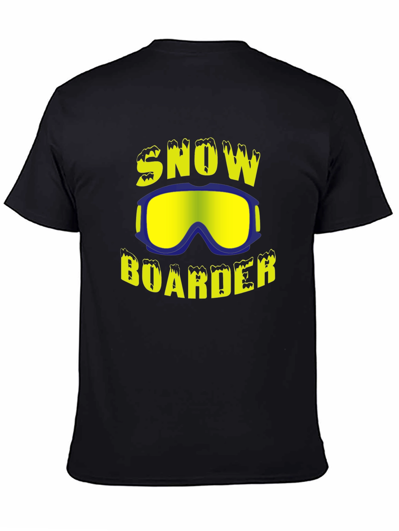 Snowboarder Graphic Tee - Black Cotton Blend - 4