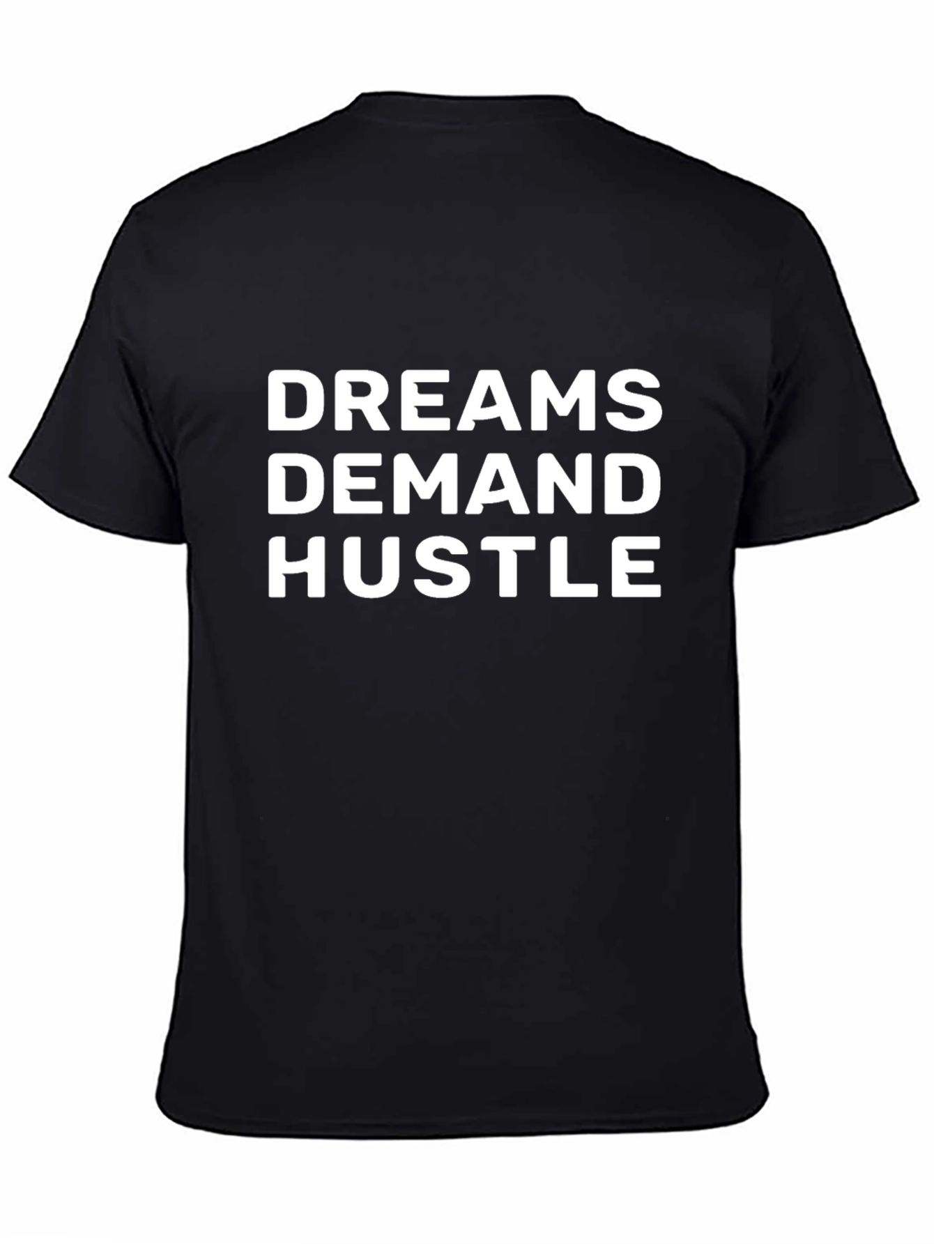 Black Dreams Demand Hustle Black Graphic Tee view 4