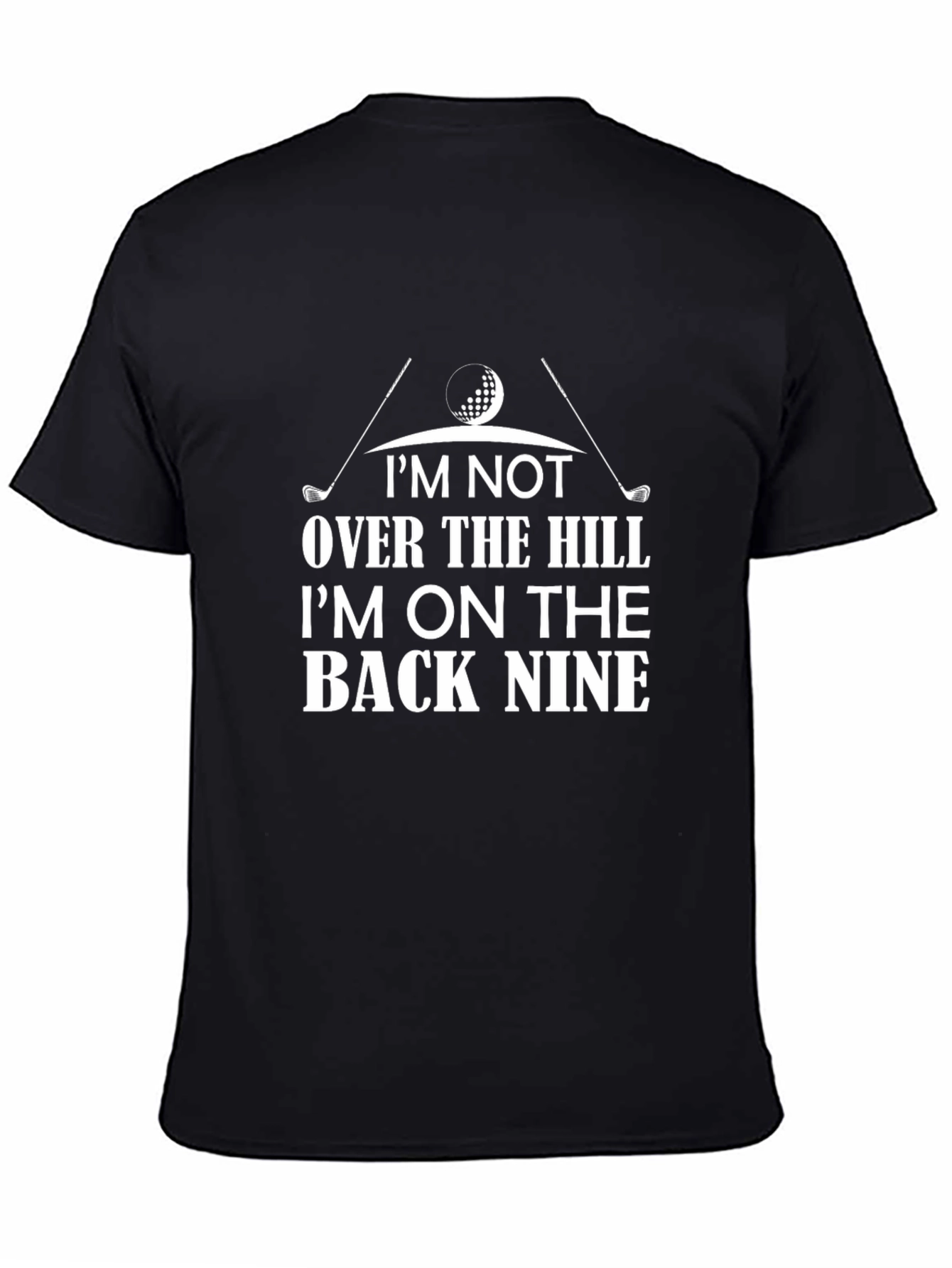 Black Funny Golf T-Shirt - I'm On The Back Nine view 4