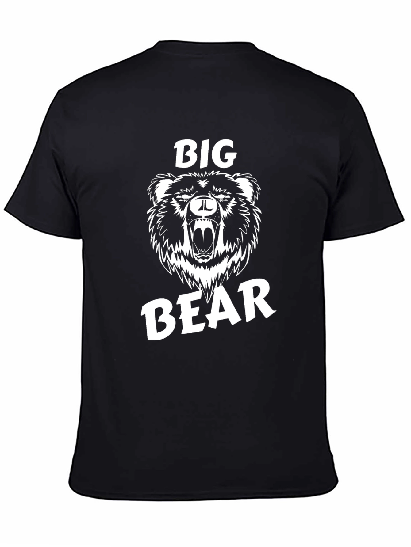 Black Big Bear Graphic Tee - Mens Black T-Shirt view 4