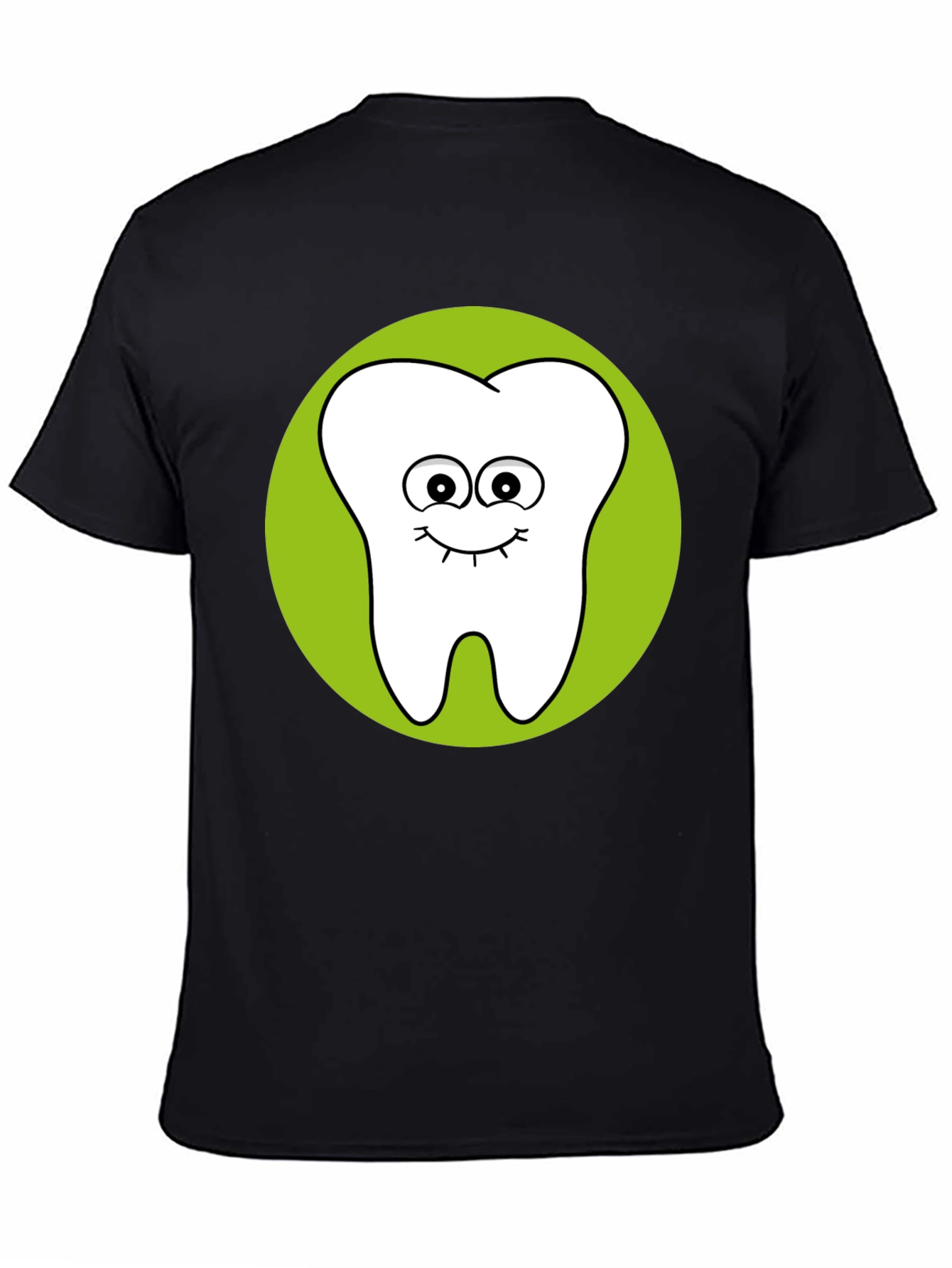 Black Funny Tooth Graphic Tee - Black Cotton T-Shirt view 4