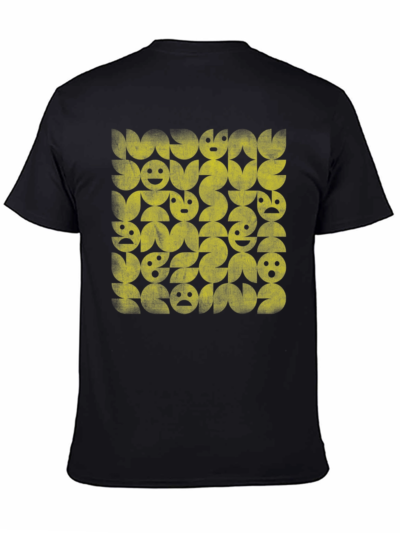 Black Retro Graphic Print Black T-Shirt view 4