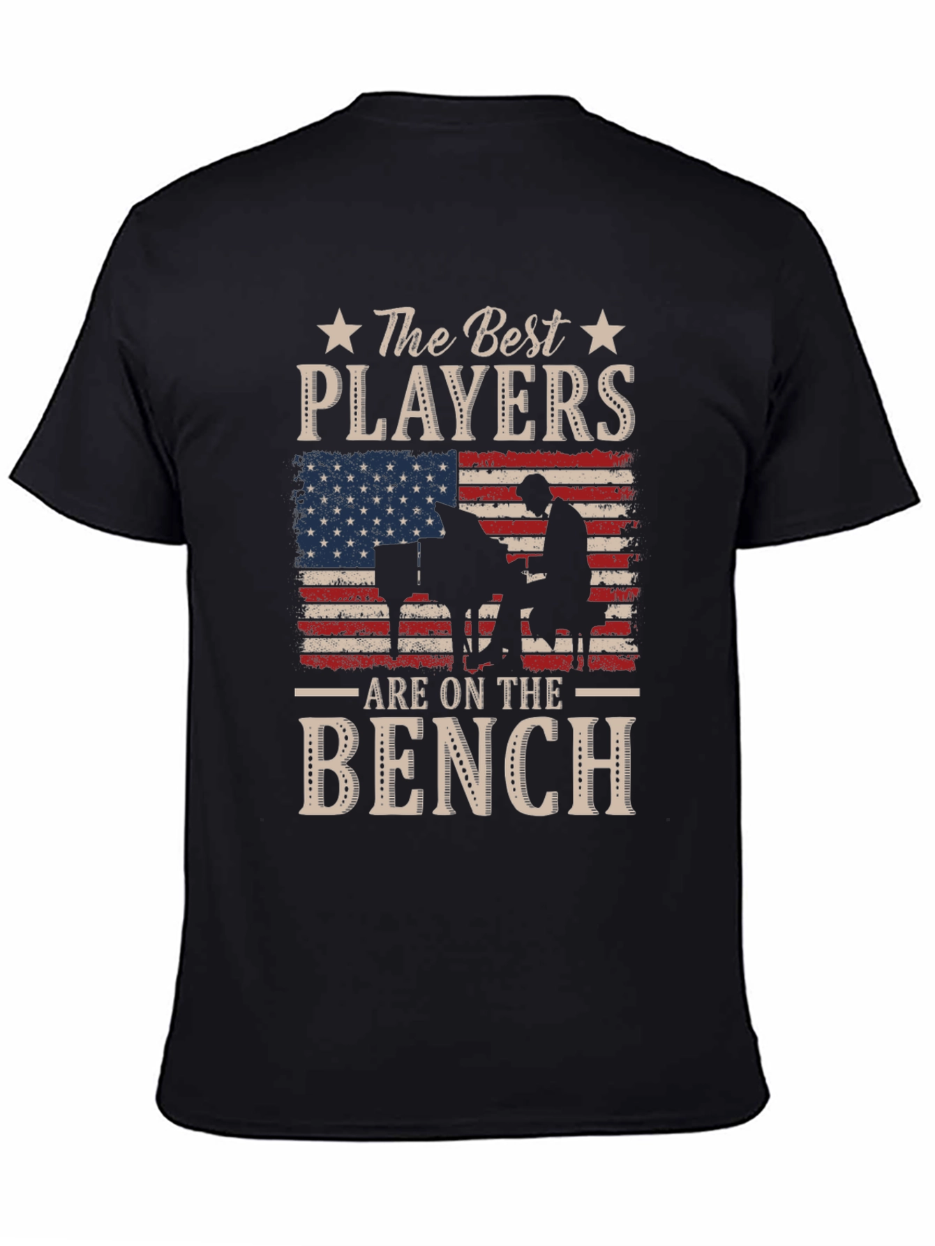 Black The Best Players Are On The Bench Piano T-Shirt view 4