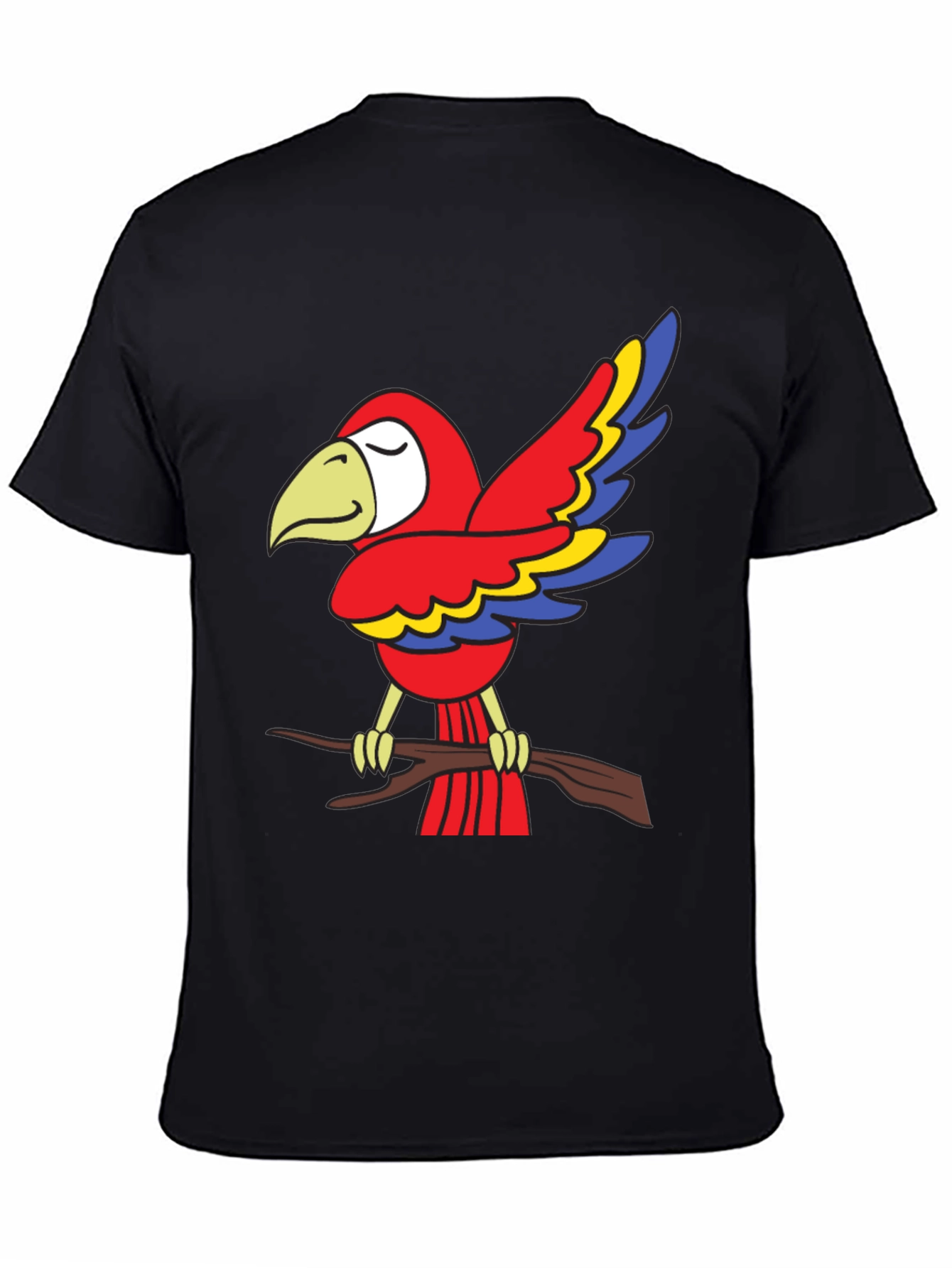 Black Parrot Graphic Tee - Bird Lover's T-Shirt view 4