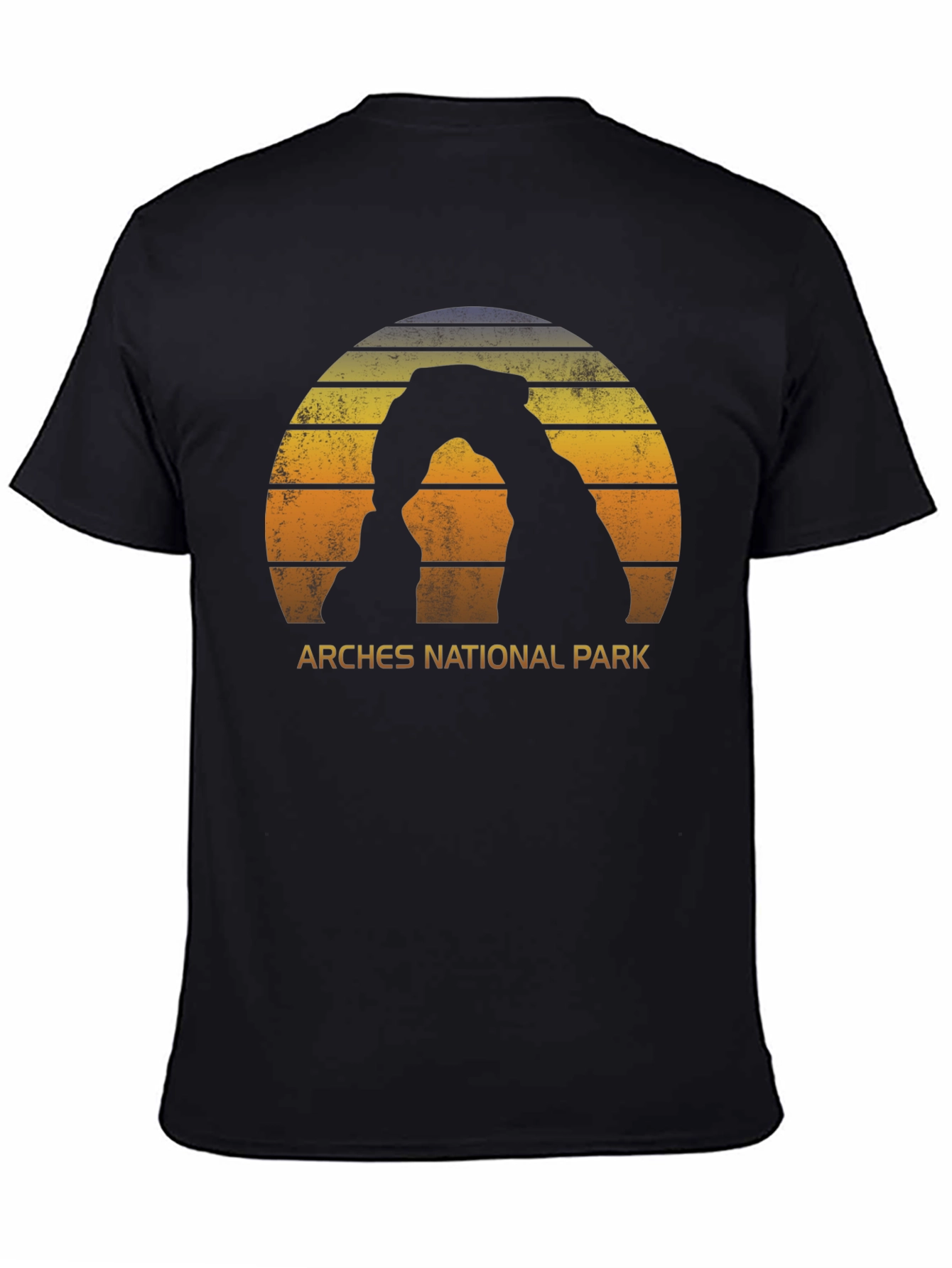 Black Arches National Park Retro T-Shirt view 4
