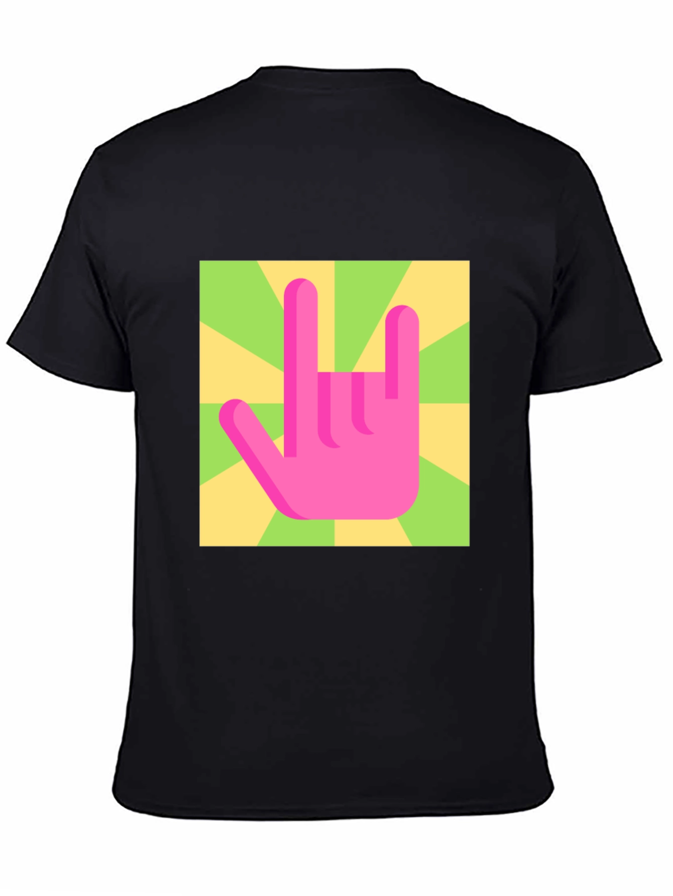 Black Rock On Graphic Tee - Retro Style view 4