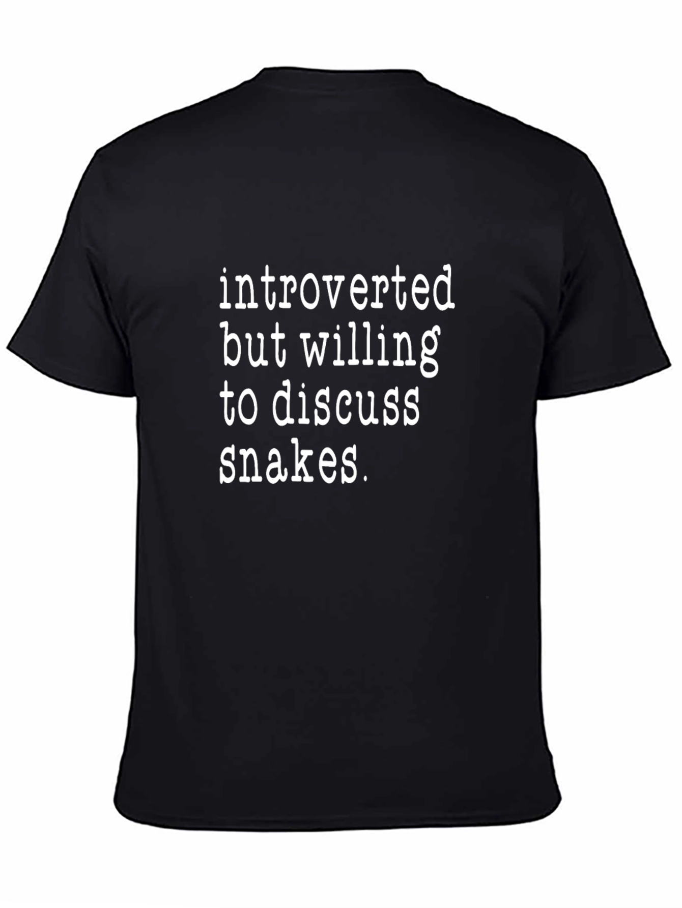 Black Introverted Snakes Graphic Tee - Soft Cotton view 4