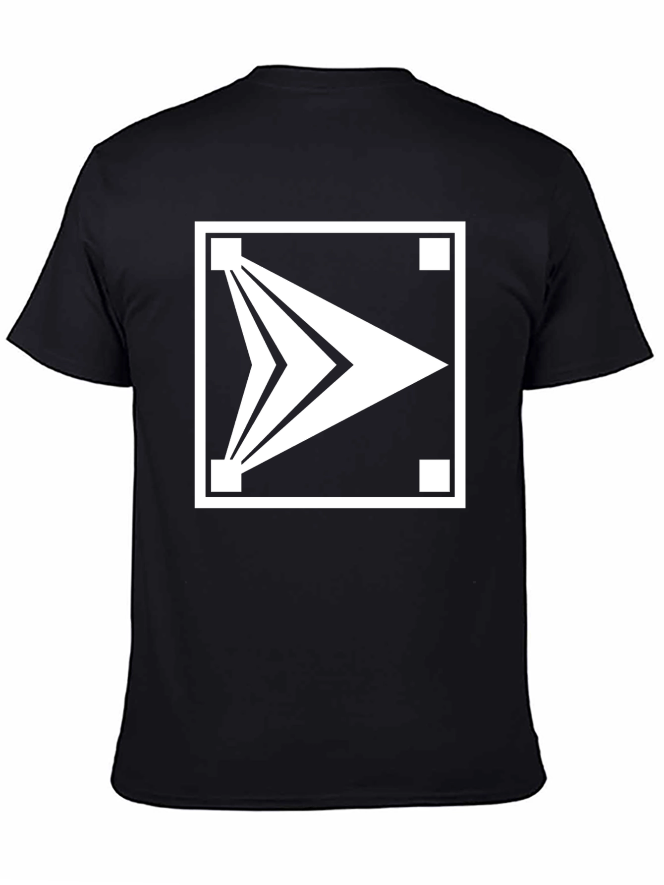 Modern Arrow Graphic T-Shirt - Black Cotton Blend - 4
