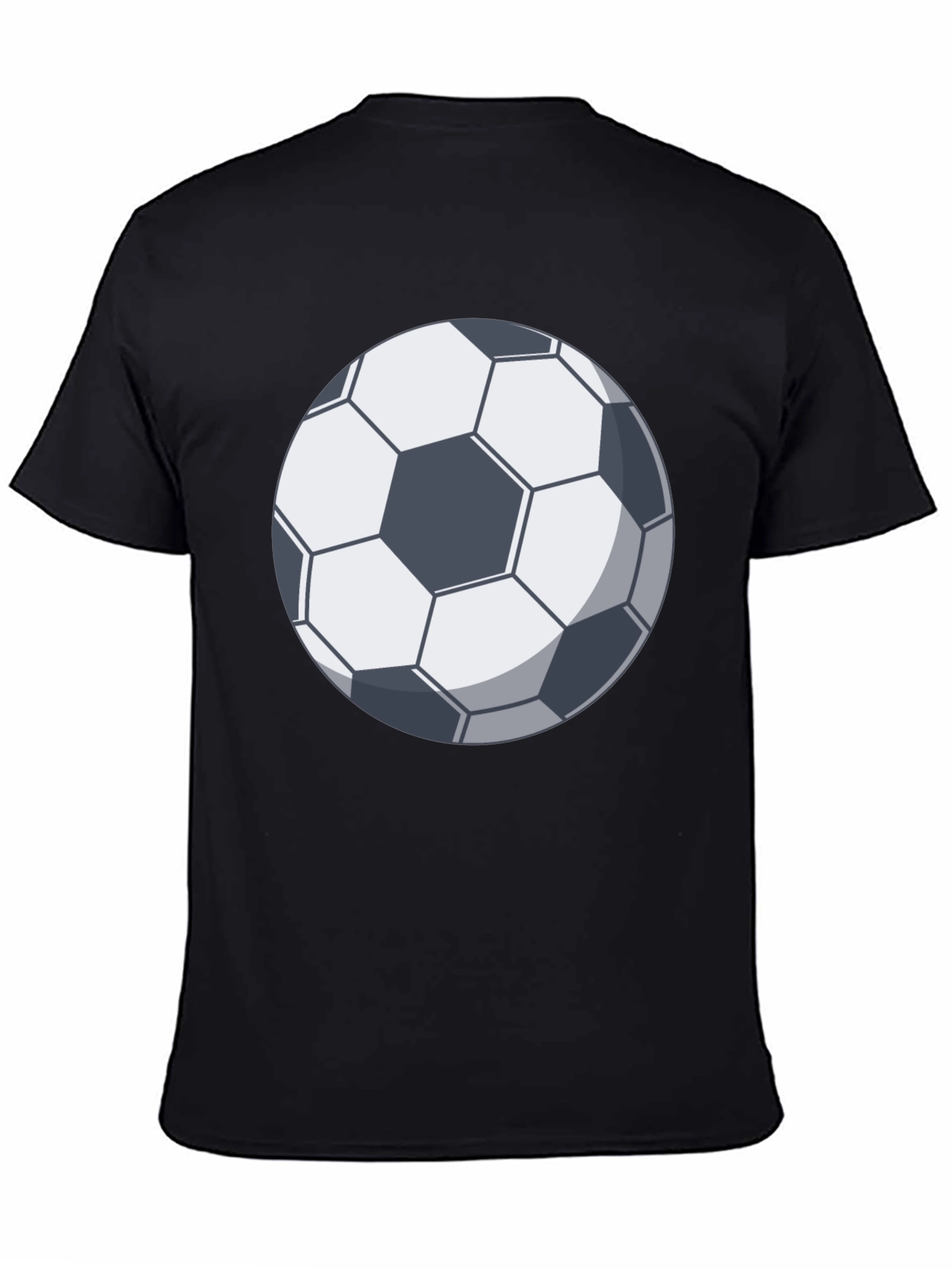Black Soccer Ball Graphic T-Shirt - Black Cotton Tee view 4