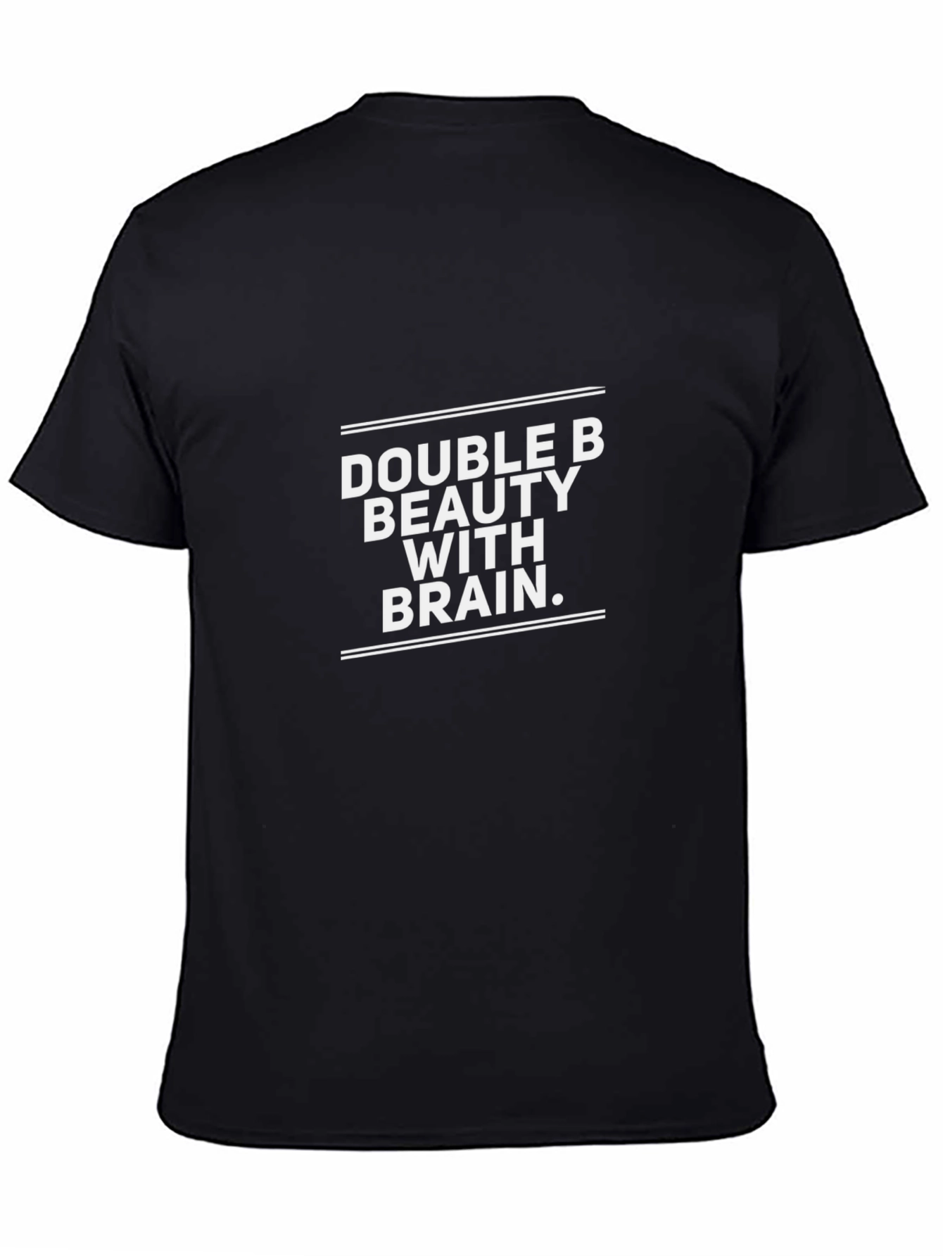 Black Double B Beauty With Brain T-Shirt view 4