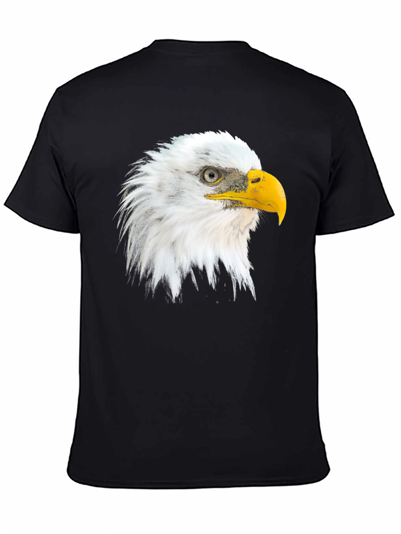 Black Eagle Head Graphic Print Crew Neck T-Shirt view 4