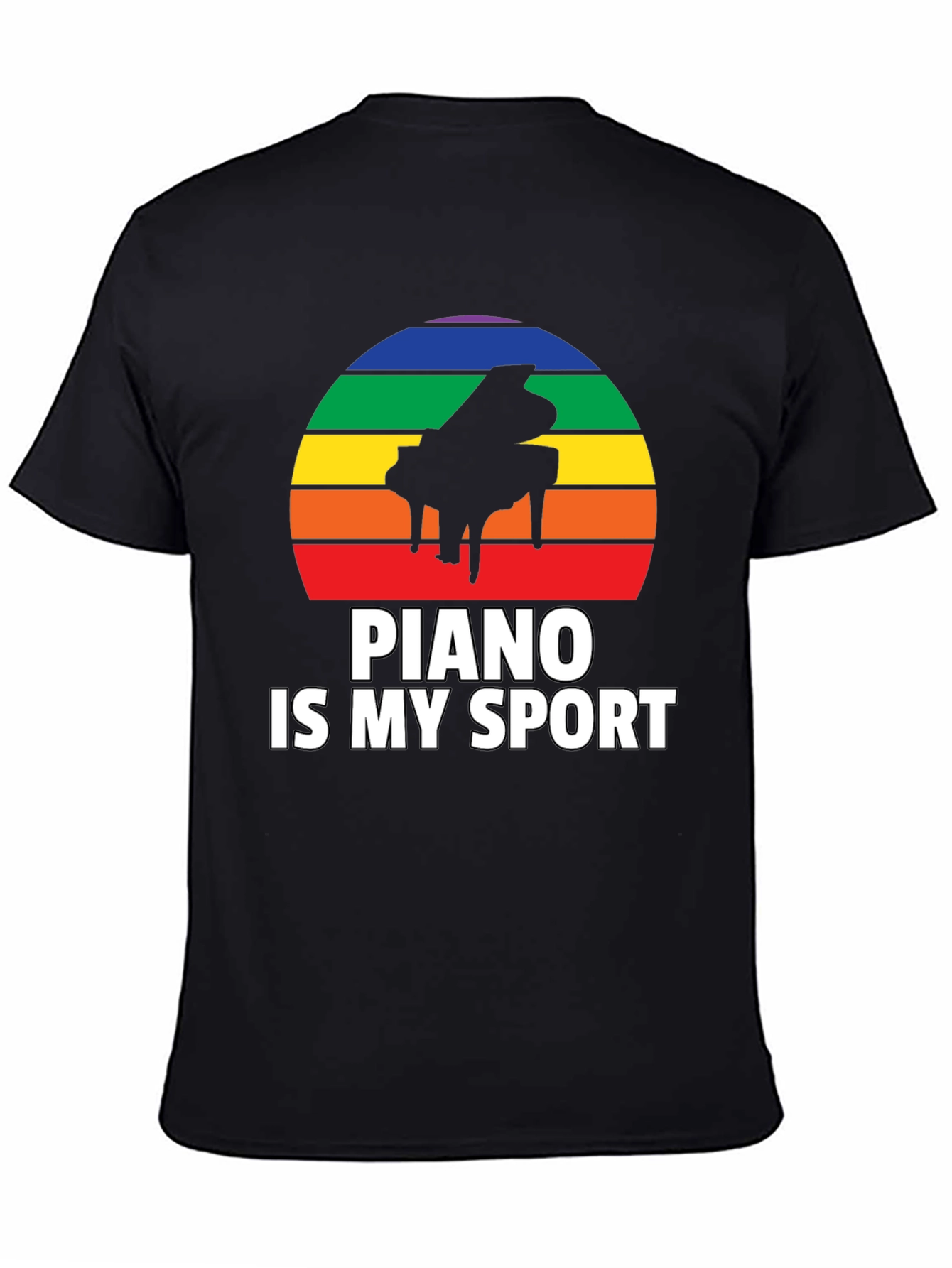 Black Piano Is My Sport Graphic Tee view 4