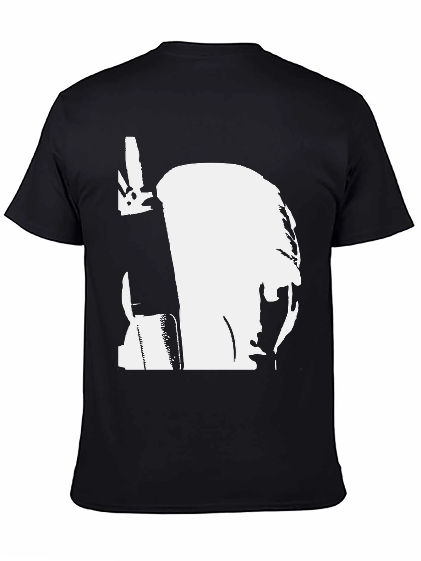 Black Monochrome Graphic Tee view 4