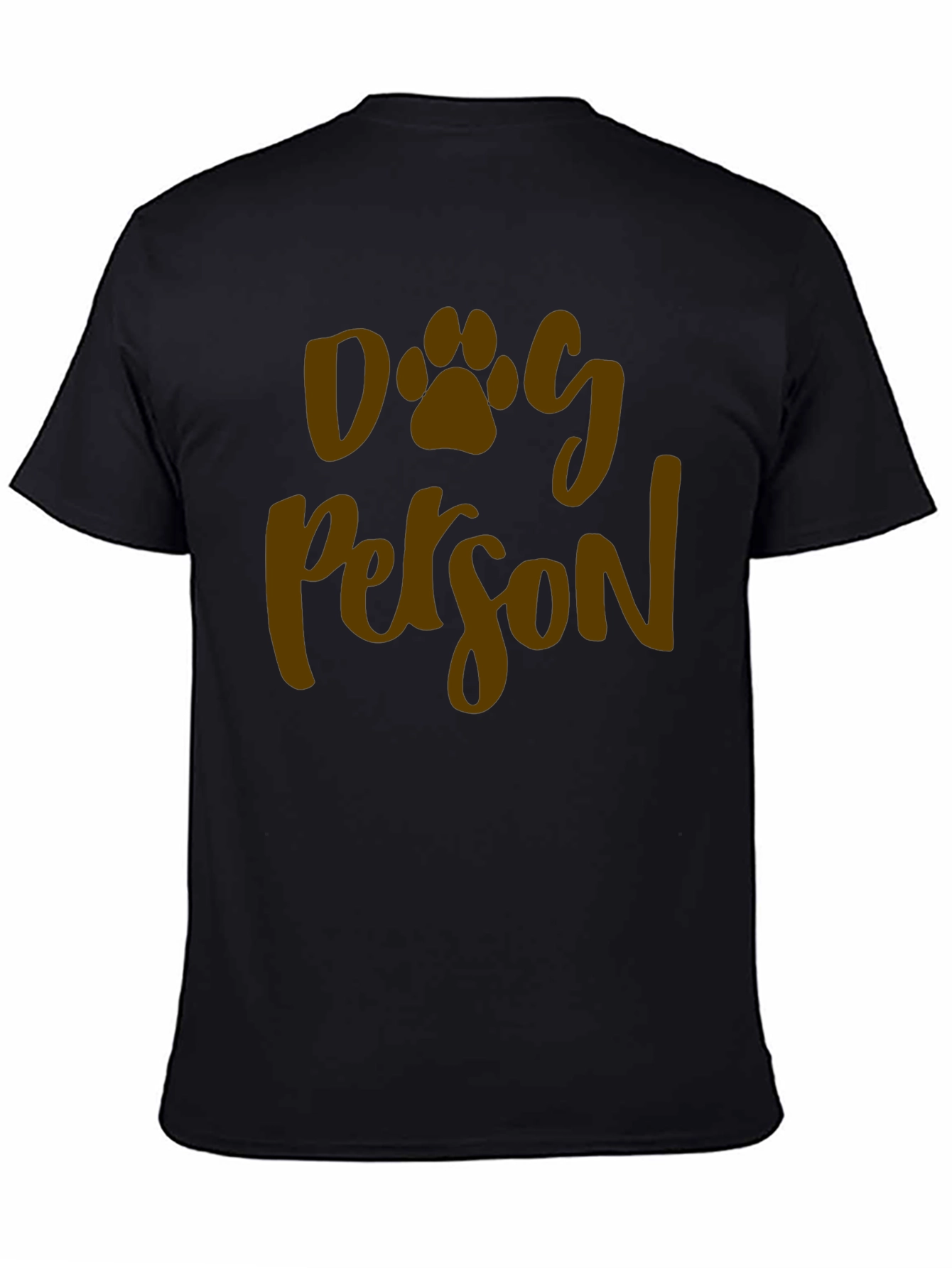 Black Dog Person Graphic Tee -  Unisex Black T-Shirt view 4