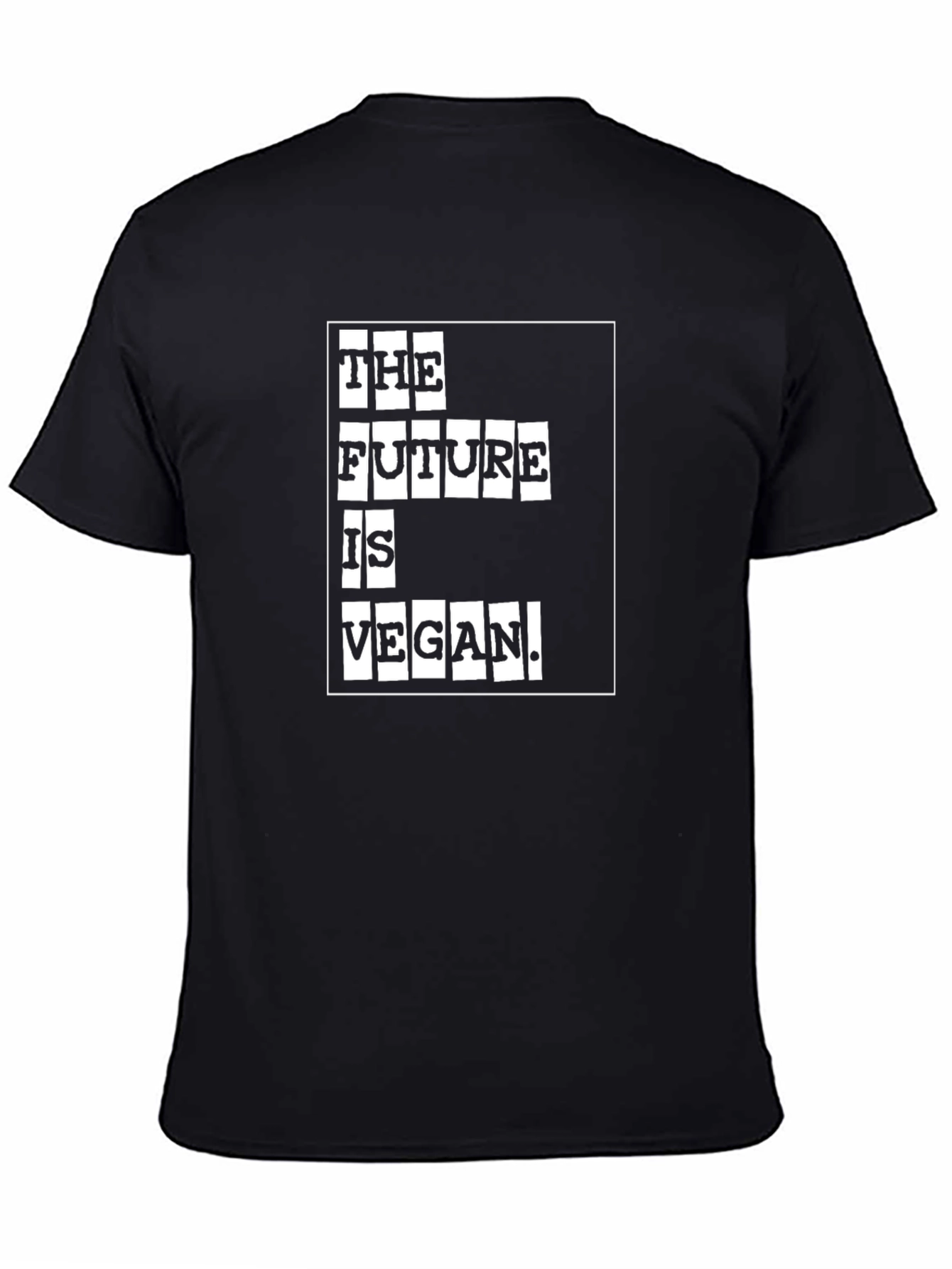 Black The Future is Vegan Graphic Tee - Black view 4