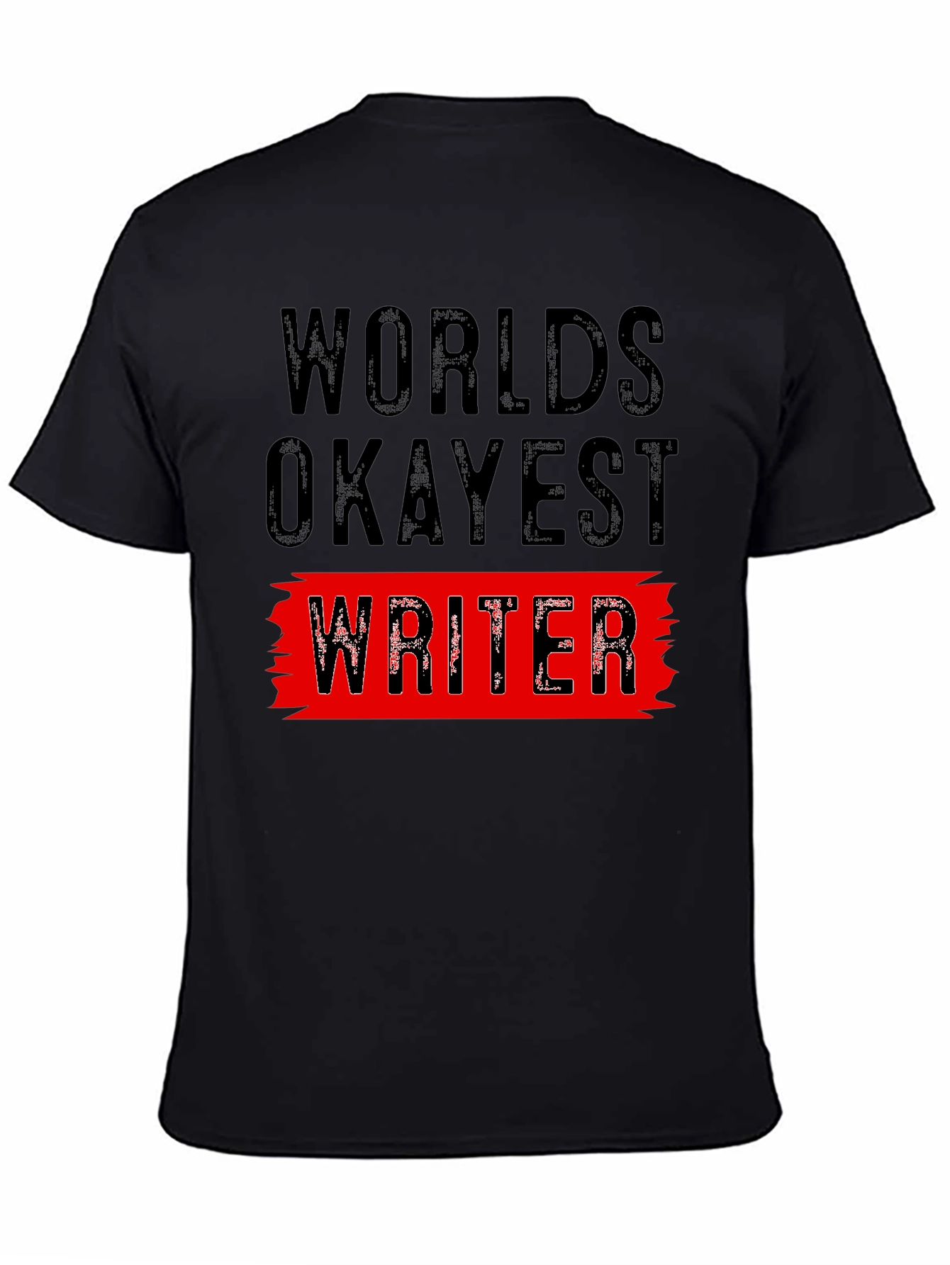 Black World's Okayest Writer Graphic Tee view 4