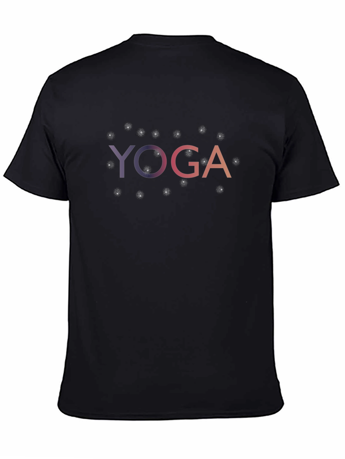 Black Yoga Galaxy T-Shirt - Soft Cotton Blend view 4