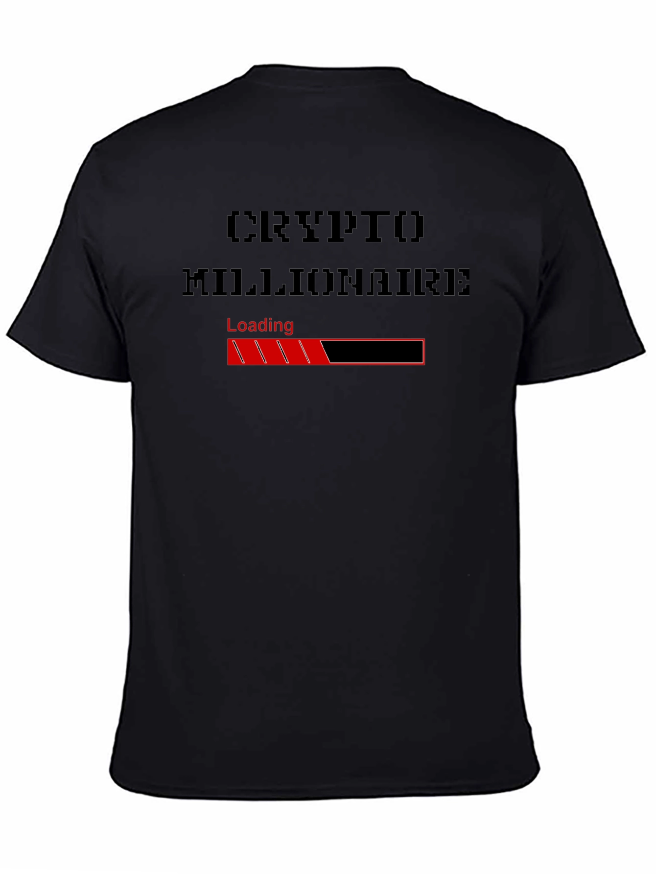 Black Crypto Millionaire Loading T-Shirt - Black view 4