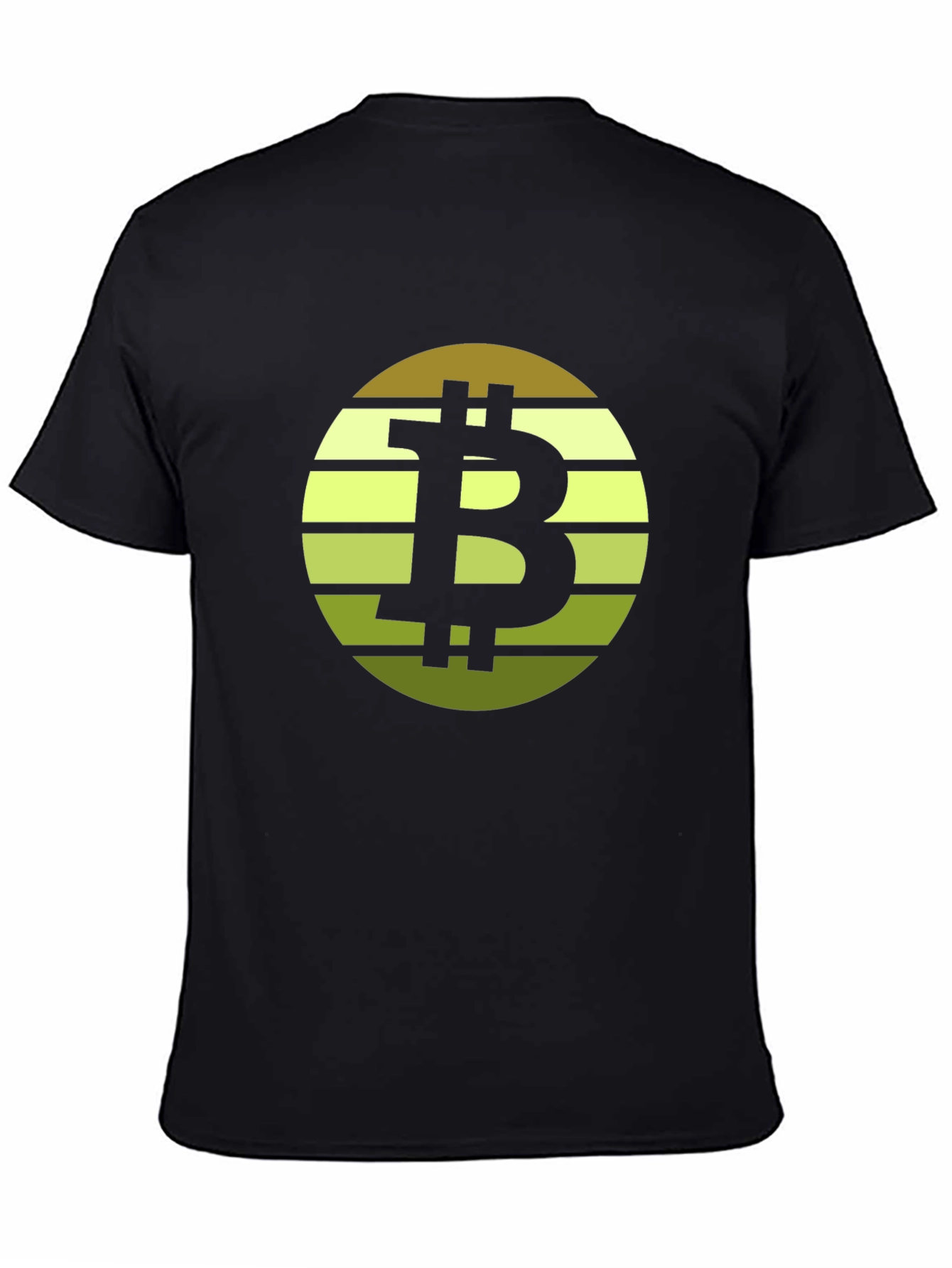 Black Bitcoin Sunset Graphic Tee view 4