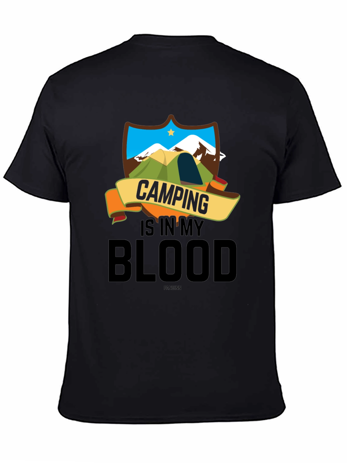 Black Camping Is In My Blood T-Shirt view 4