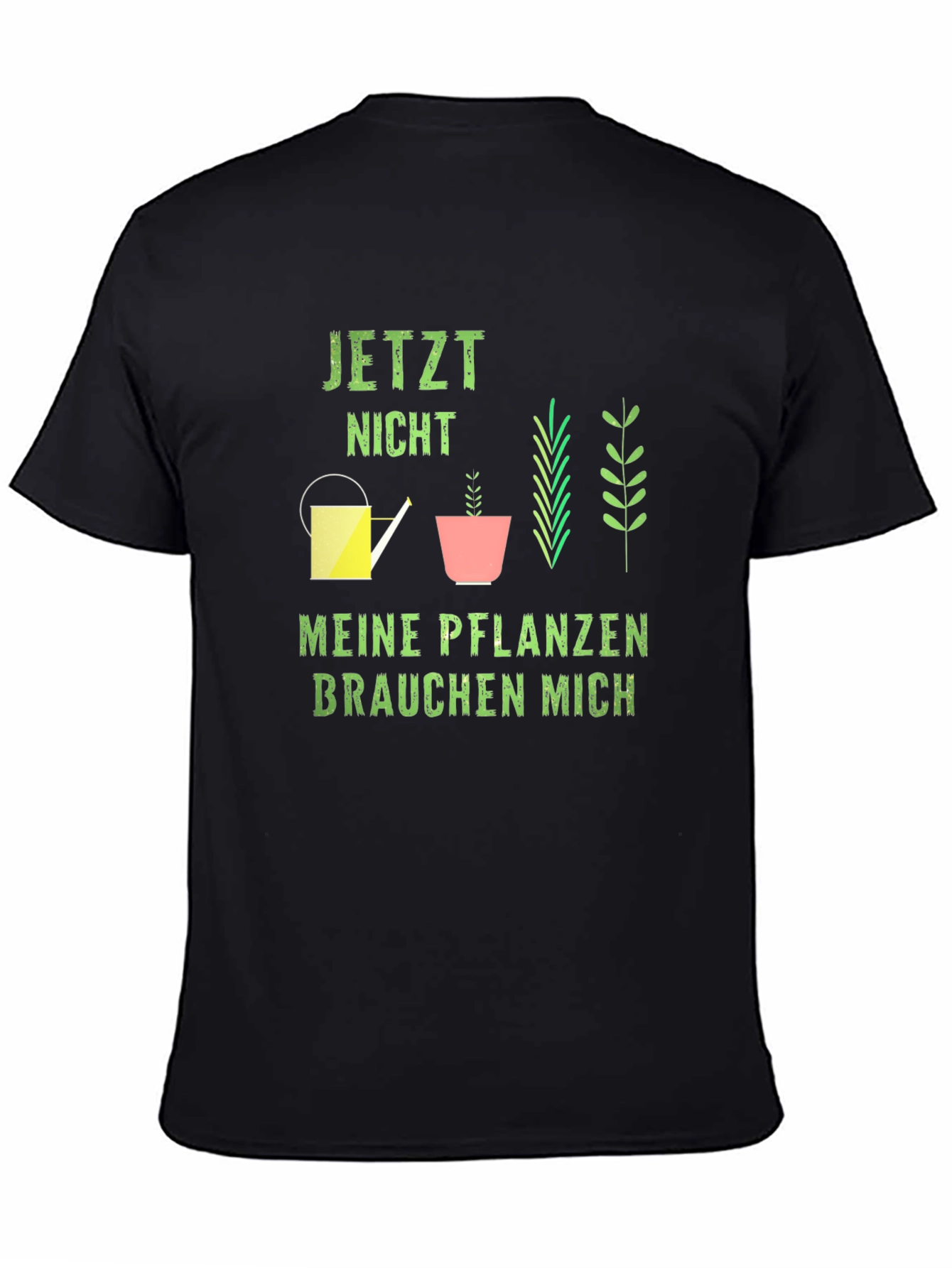 Black Plant Lover Graphic Tee - Meine Pflanzen Brauchen Mich view 4