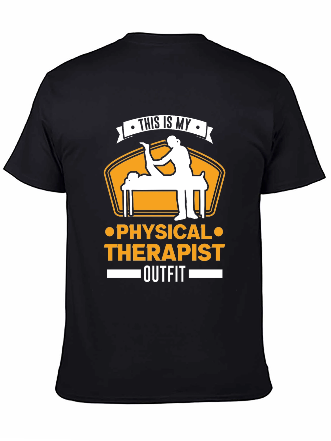 Black Physical Therapist Outfit T-Shirt view 4