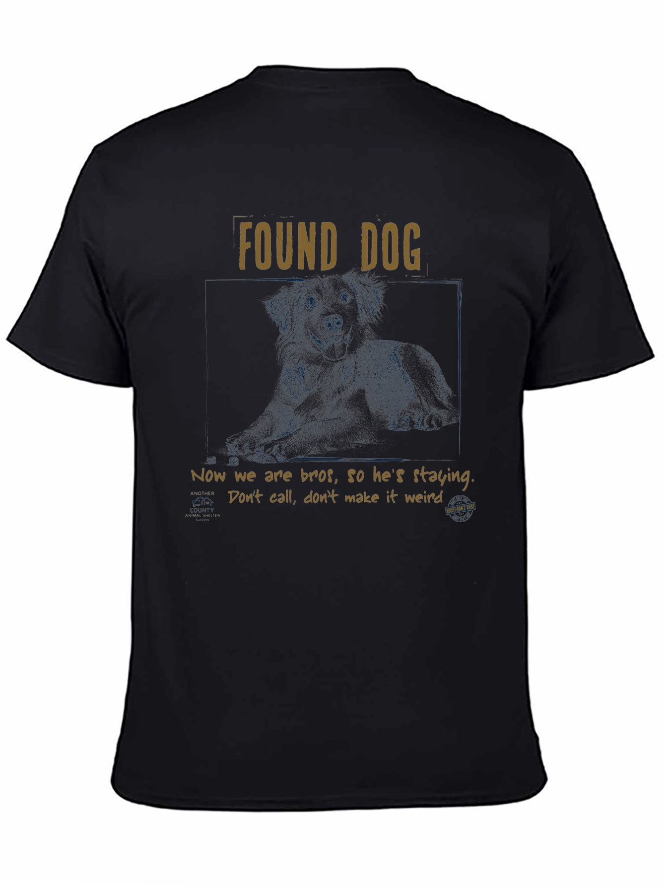 Black Found Dog Novelty Graphic Tee view 4