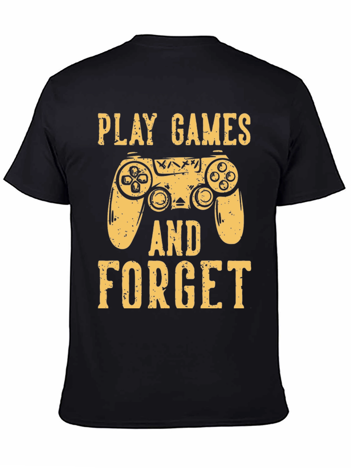 Black Play Games and Forget T-Shirt - Gamer Tee view 4