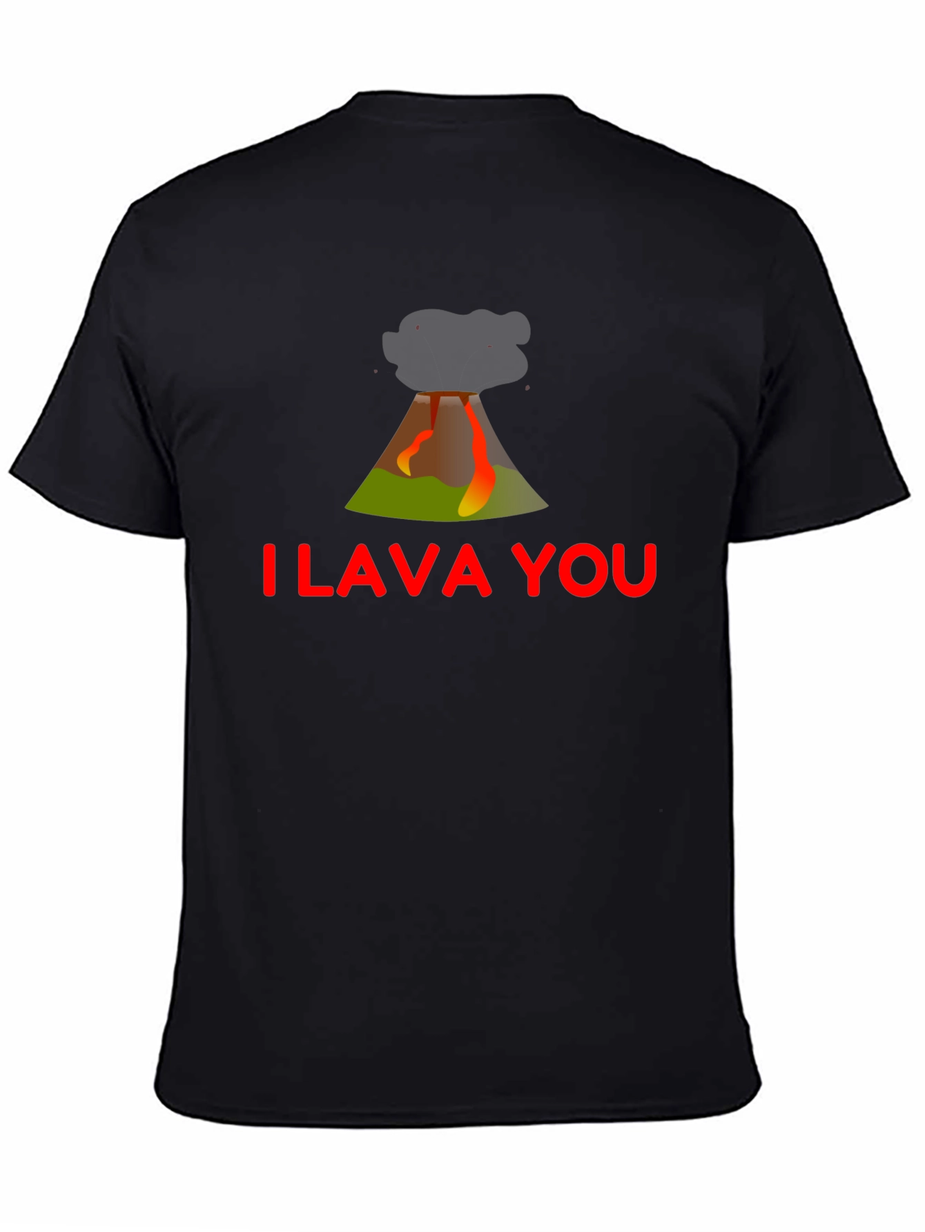 Black I Lava You Graphic Tee - Trendy Black T-Shirt view 4