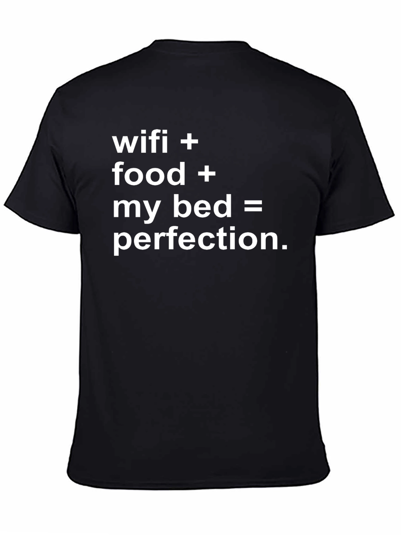 Black Wifi Food Bed Perfection Tee view 4