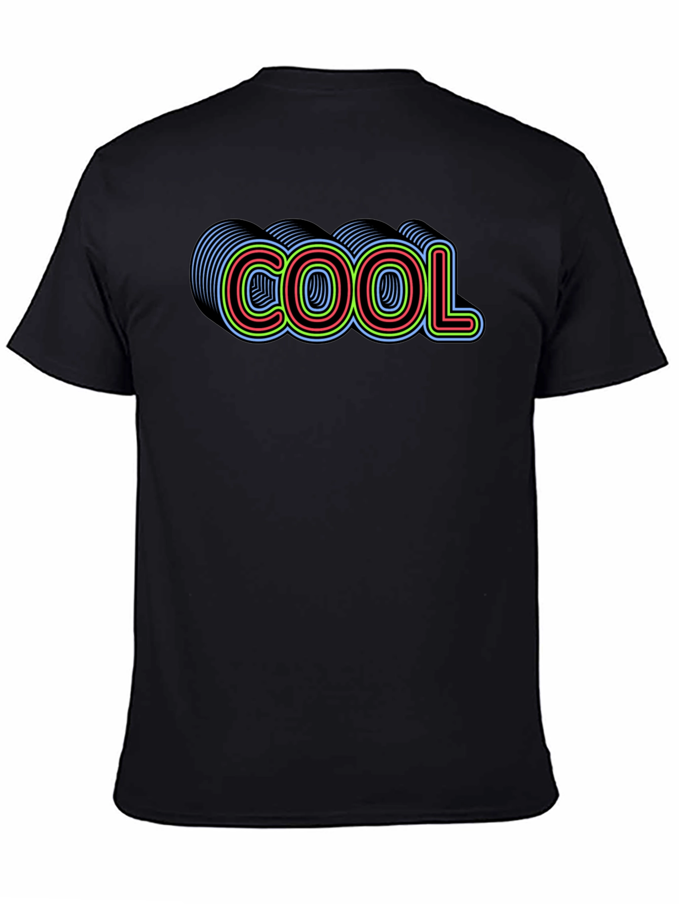 Black Cool Graphic Print Black T-Shirt view 4