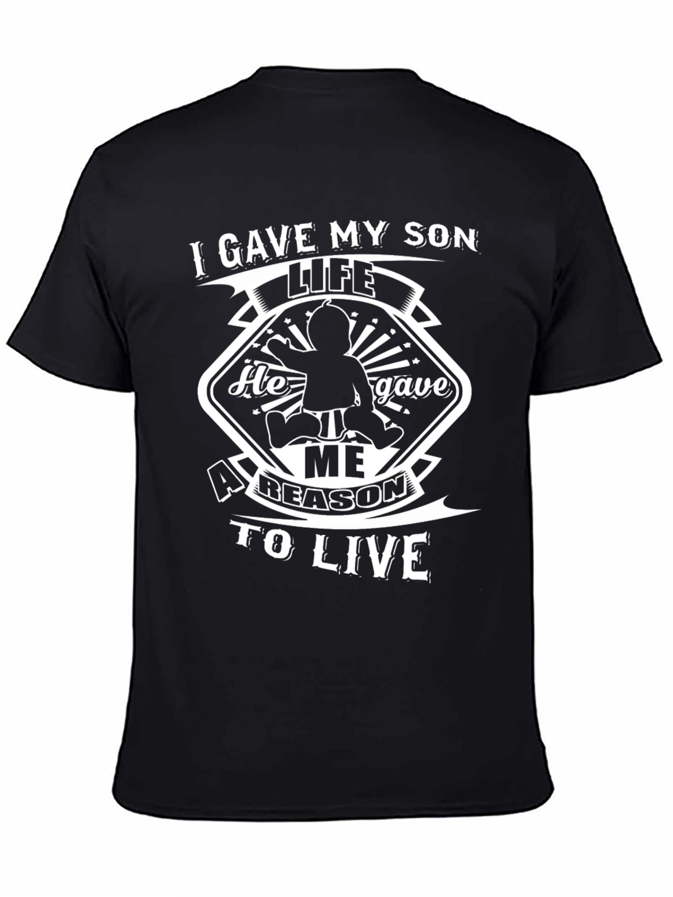 Black Father Son T-Shirt: I Gave My Son Life view 4