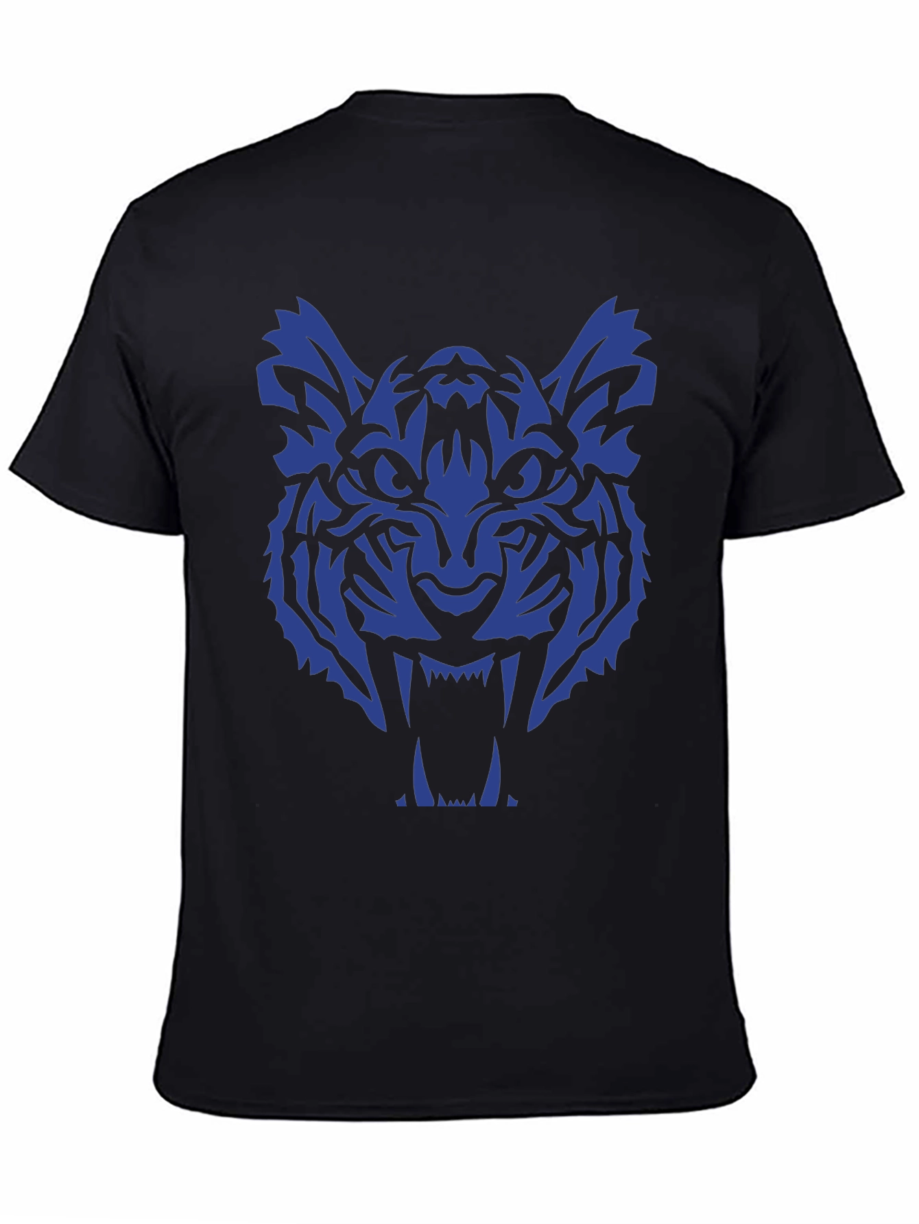 Black Tiger Graphic Tee - Bold Blue Design view 4