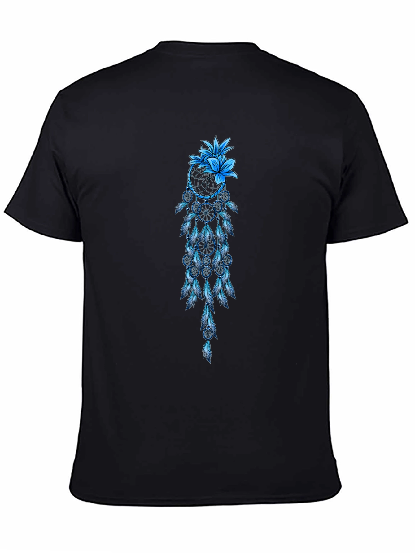 Black Dreamcatcher Graphic Tee - Midnight Bloom Design view 4