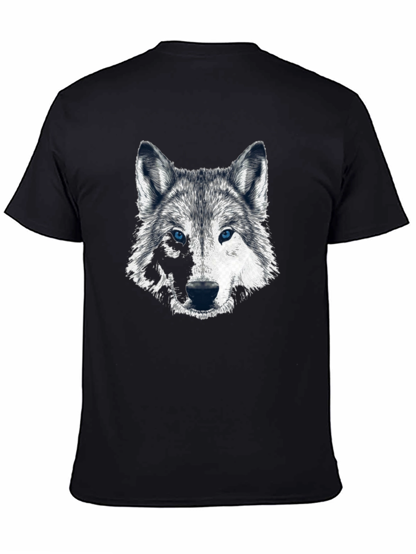 Black Wolf Graphic Tee - Mens Black T-Shirt view 4