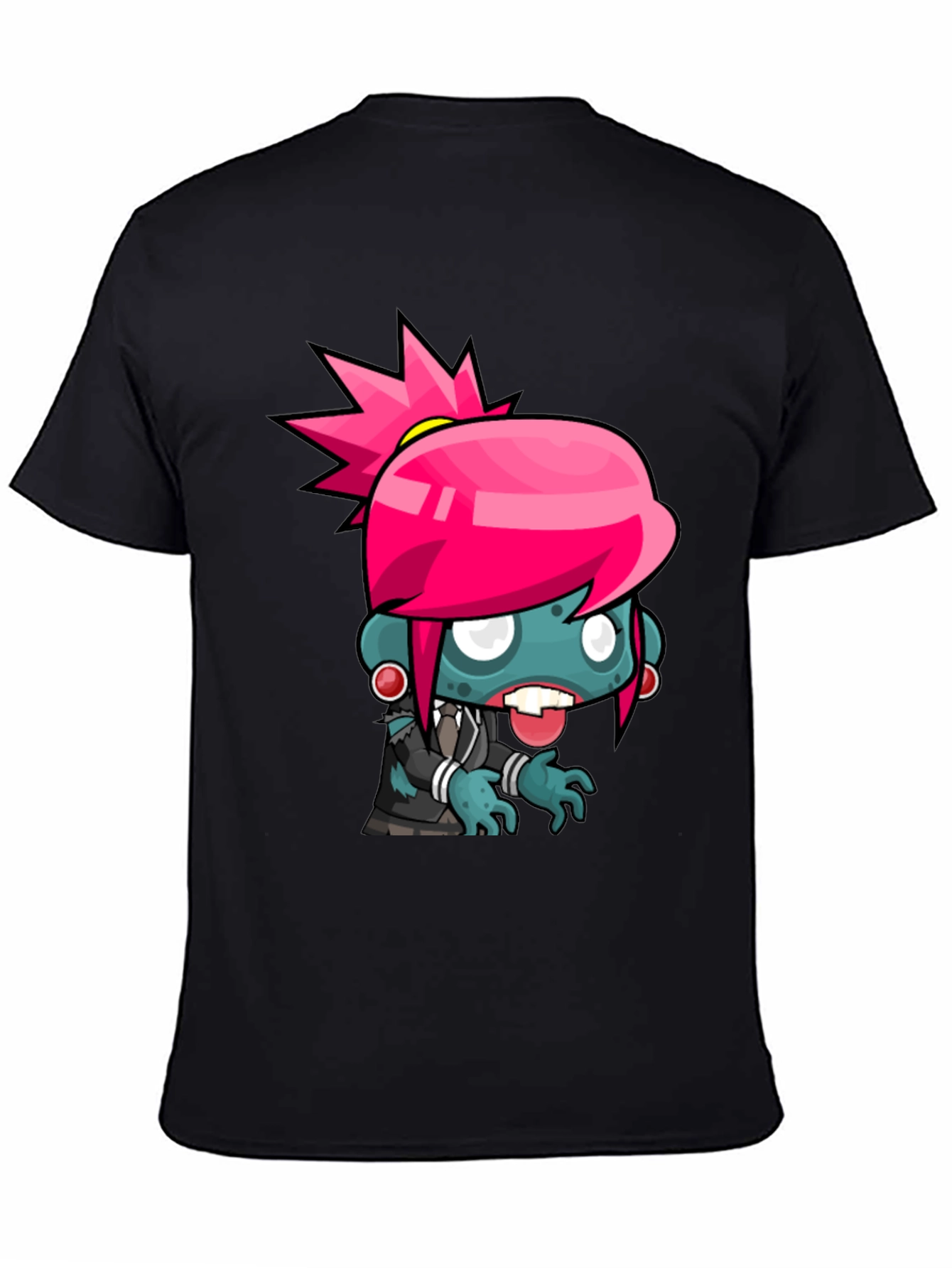Zombie Girl Graphic Tee - Cool Cartoon Design - 4