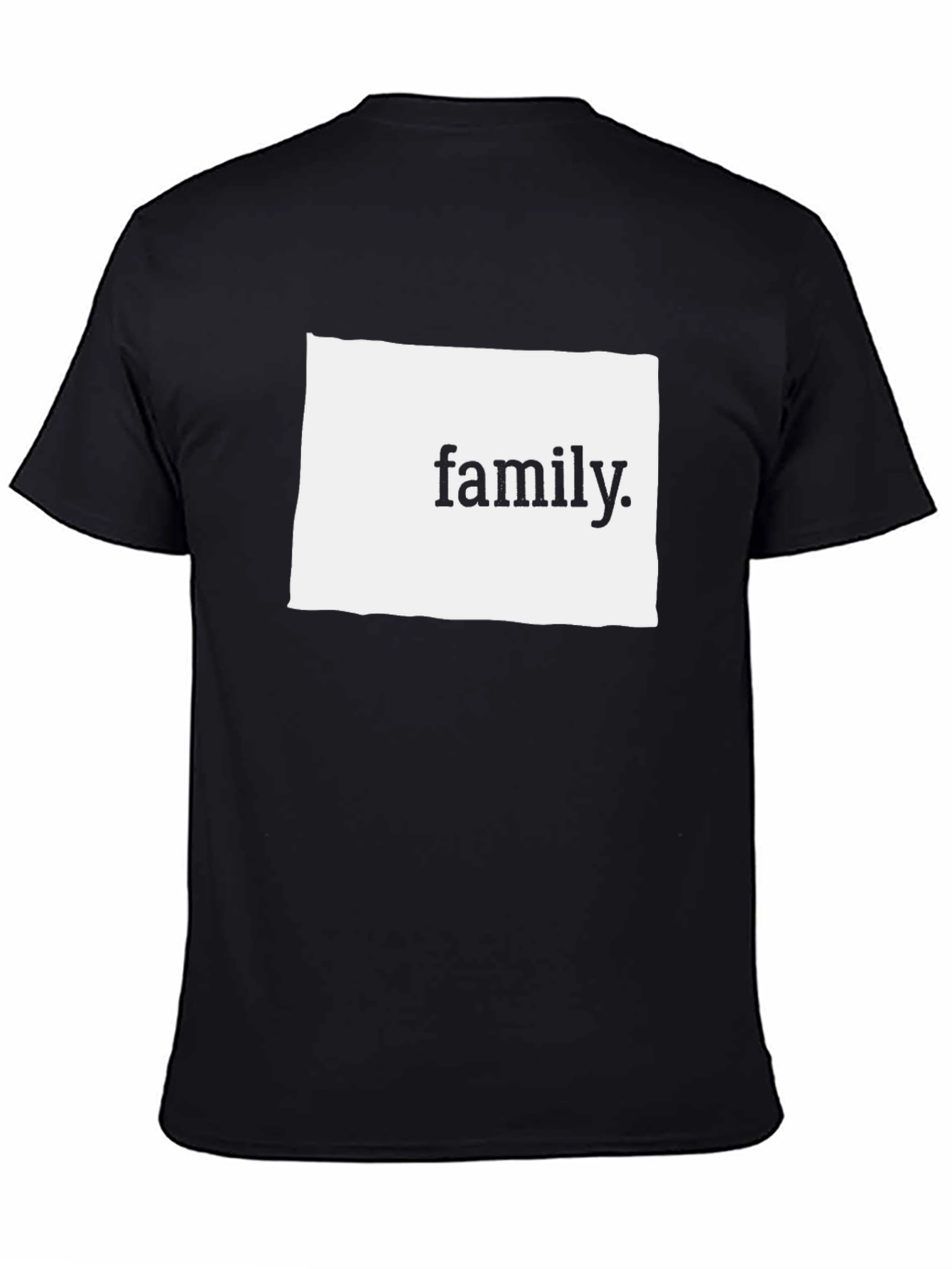 Black Family Graphic Tee - Comfortable Black Cotton T-Shirt view 4